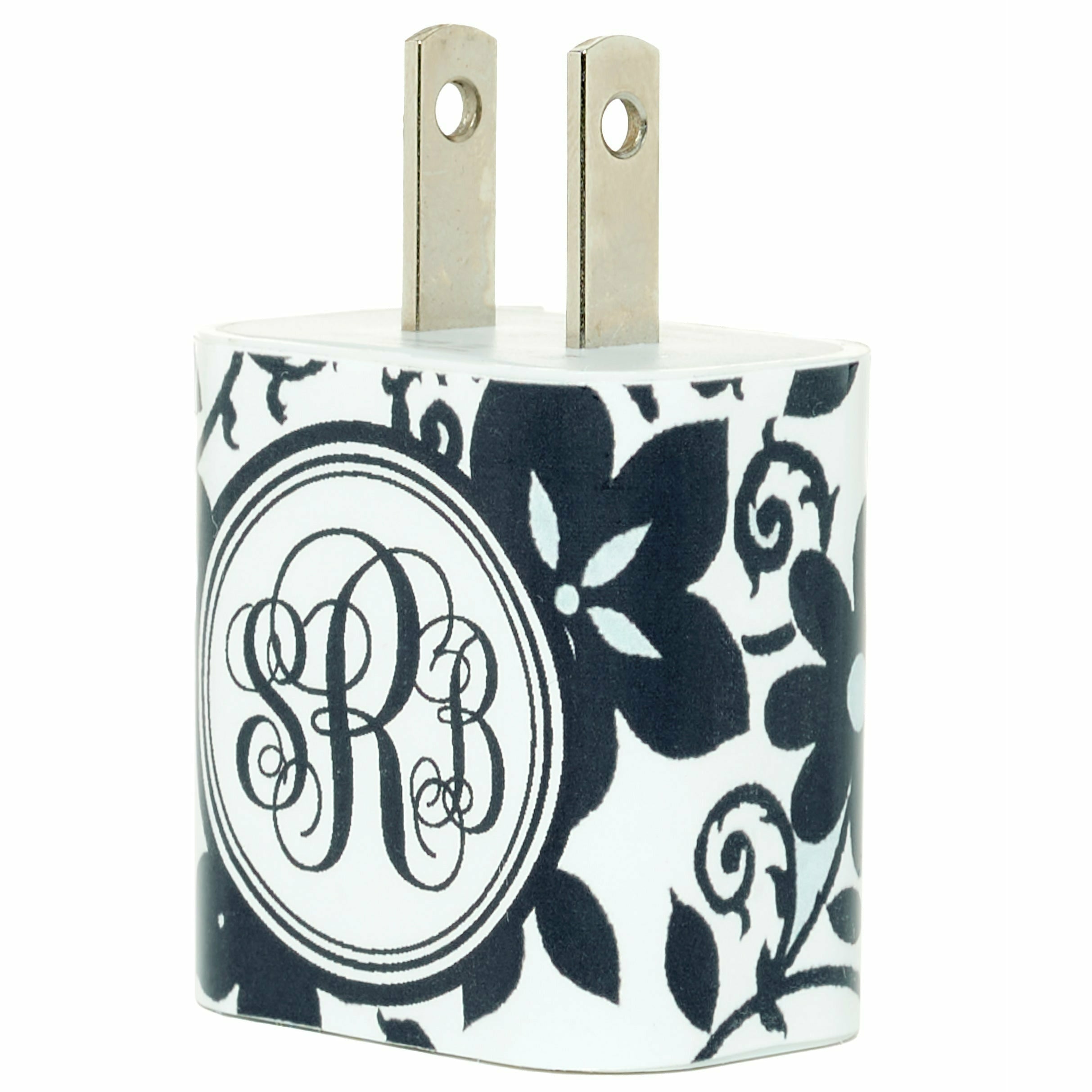 Monogram Lovely Lilies Phone Charger - Fast Wireless Charging Pad for iPhone & Android - Perfect for Home, Office & Travel
