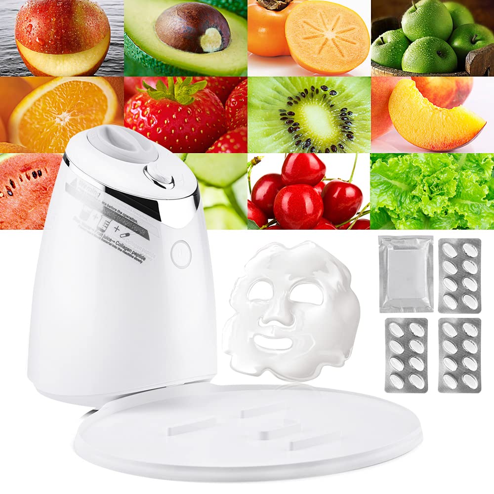 Automatic DIY Face Mask Maker Machine with 32 Collagen Pills - Home Facial Mask Kit for Women | Create Custom Face Masks & Creams | Perfect for Spa Days, Skincare Routines & Relaxing Self-Care Gifts