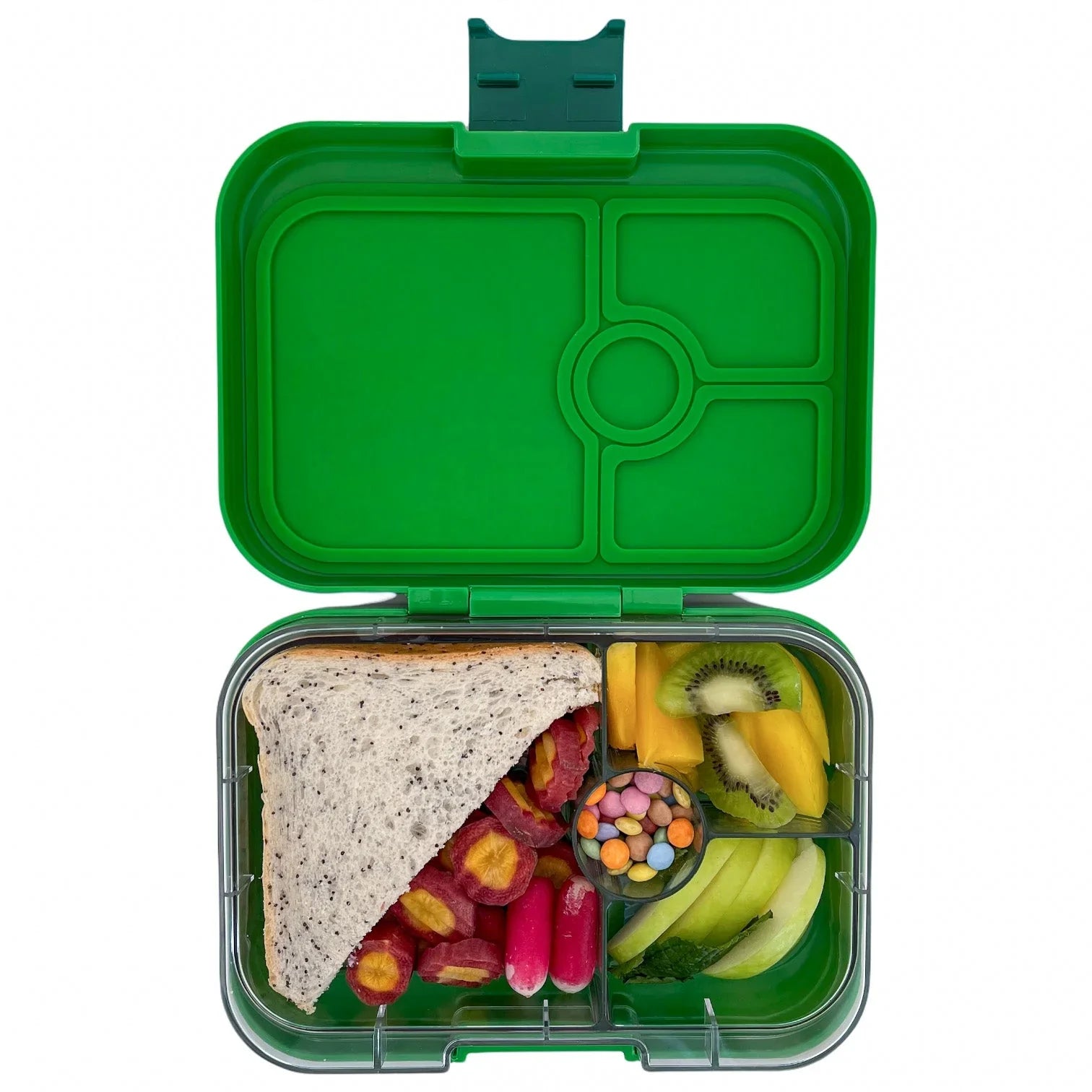 Yumbox Panino Jurassic Green Bento Lunch Box for Kids - Dinosaur Themed Leak-Proof Food Container for School, Work & Outdoor Activities
