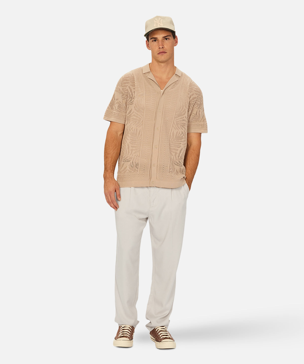 Barreto Short Sleeve Linen Shirt for Men - Breathable & Lightweight Summer Casual Wear - Perfect for Beach, Travel & Outdoor Activities