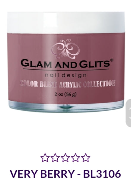 GLAM AND GLITS COLOR BLEND COLLECTION VOL.3 BL3106 - 2 oz Nail Polish in Very Berry Shade | Long-Lasting & Vibrant Gel Nail Polish for Manicures, Pedicures & Salon-Quality Nails at Home