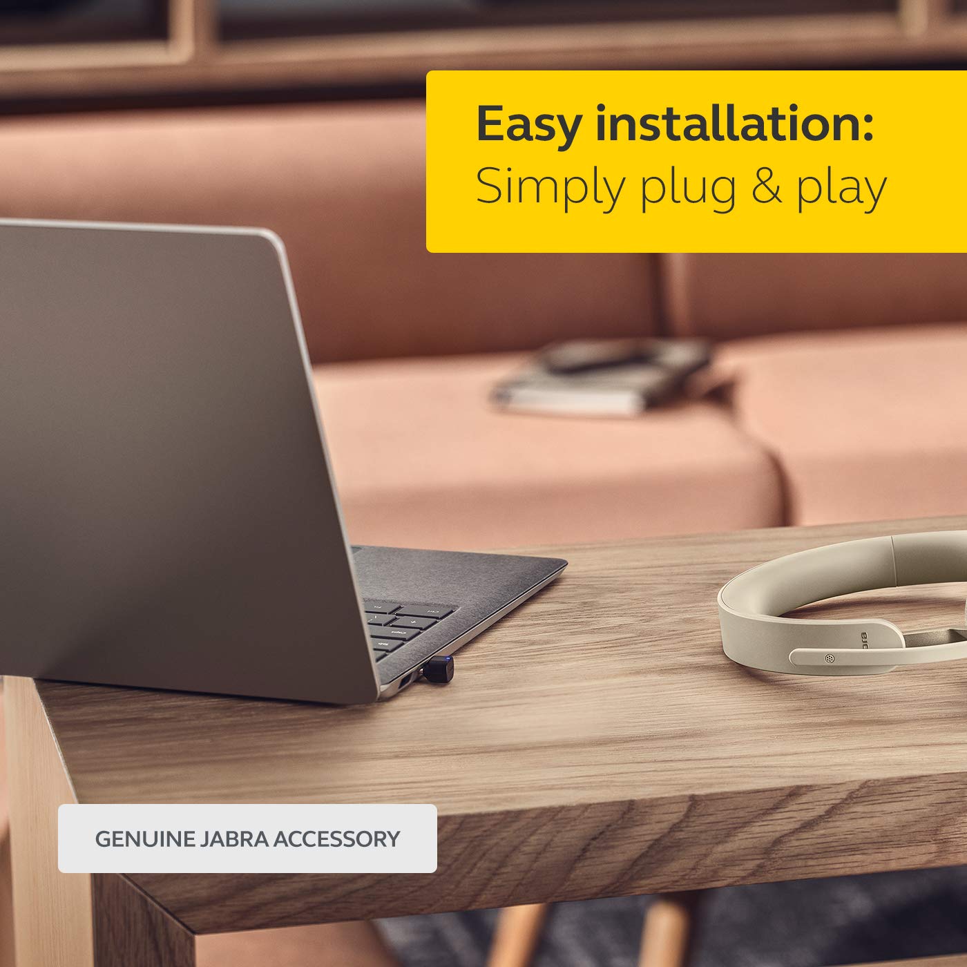 Jabra Link 360 USB-A Bluetooth Adapter (100-62810000-00) - Wireless Headset Connector for PC, Laptop, Office & Remote Work