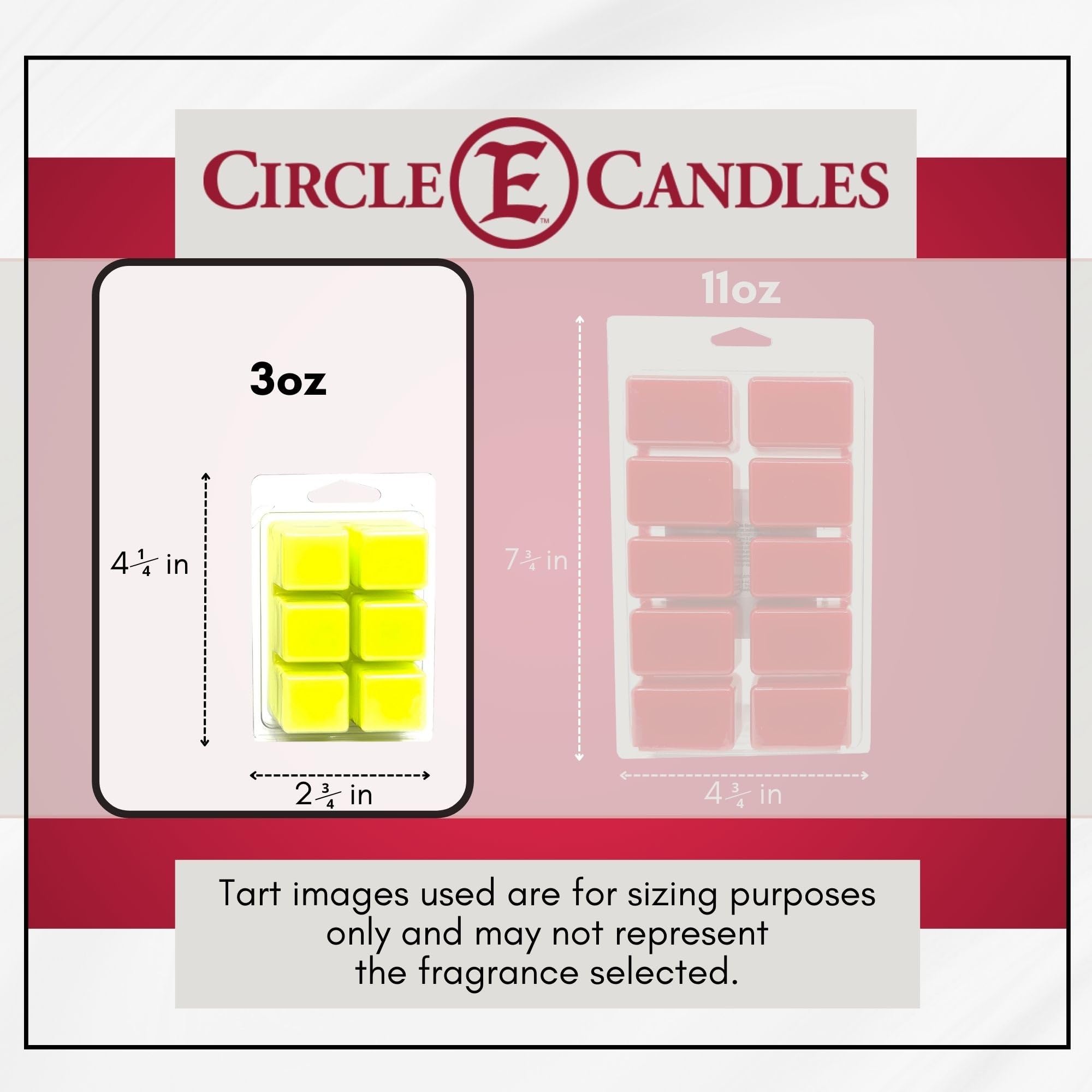 Circle E Candles Barefoot Beach Scented Mini Wax Tarts - 3oz (Pack of 6) | Small Flameless Candles for Home, Office, Spa & Relaxation
