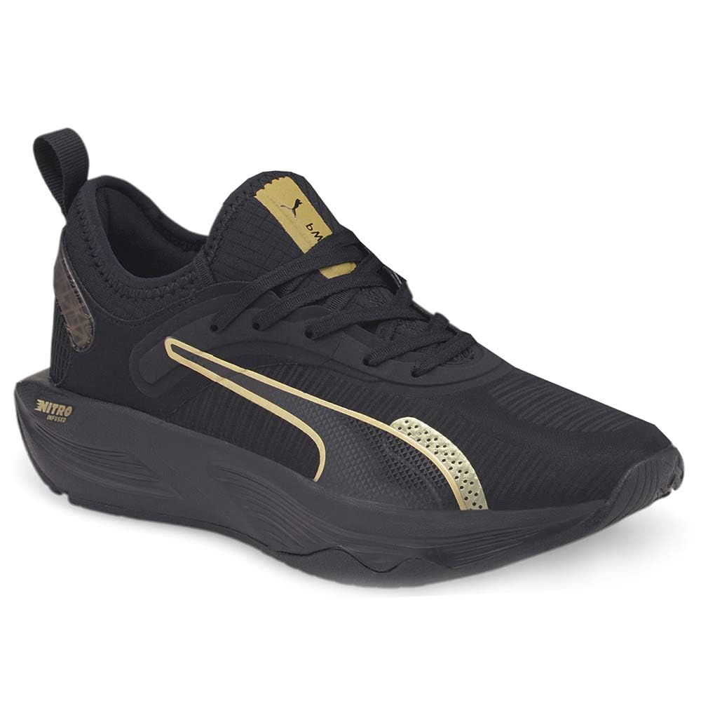 PUMA Women's Pwr Xx Nitro Deco Glam Training Sneakers - Black Running Shoes Size 8.5 for Women - Gym Workout & Casual Walking Shoes