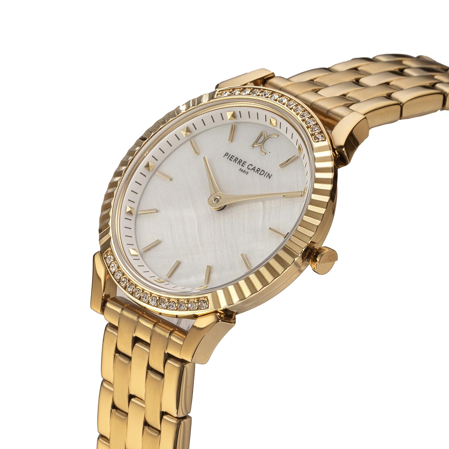 Pierre Cardin Pigalle Women's White Mother-of-Pearl Analog Watch - CPI.2579 | Elegant Dress Watch for Business, Parties & Special Occasions
