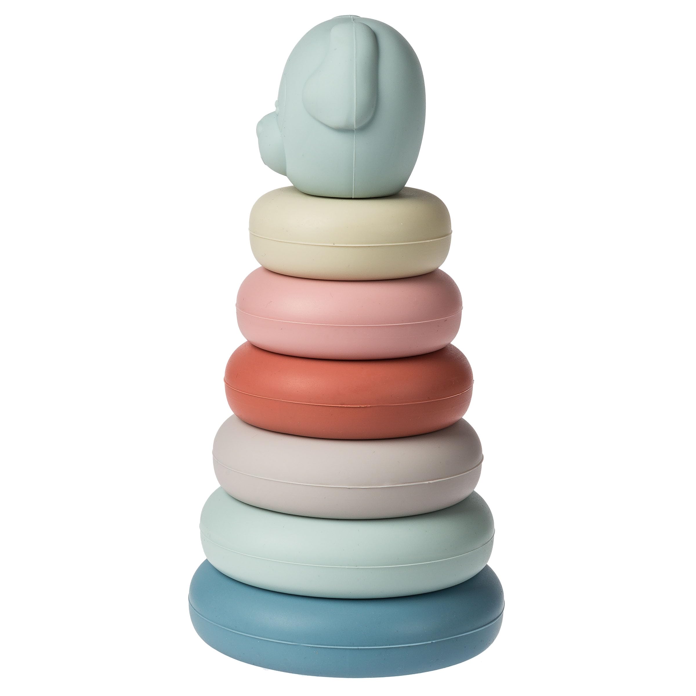 Mary Meyer Simply Silicone Stacking Rings for Babies & Toddlers 6+ Months - 6-Inch Puppy Design, Safe & Soft Preschool Learning Toy for Fine Motor Skills - Perfect for Playtime, Daycare & Baby Shower Gifts