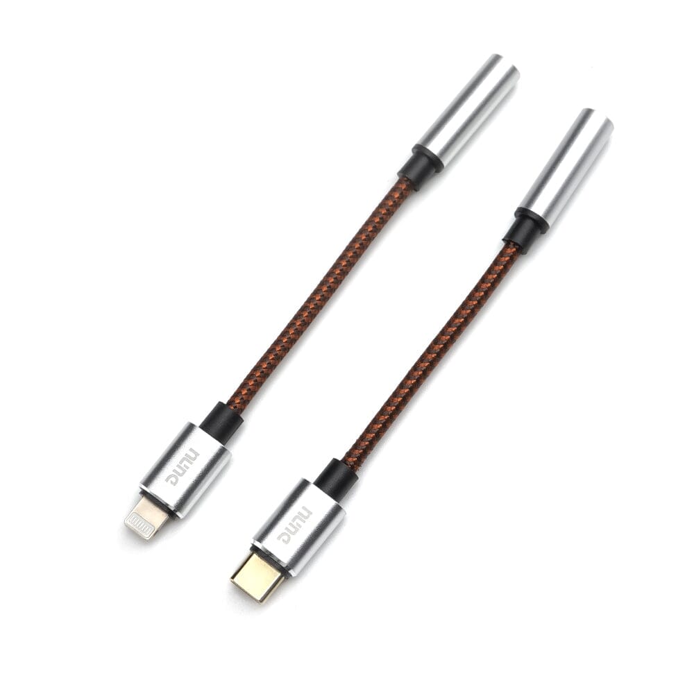 DUNU DTC50 & DTL50 Type C to 3.5mm & Lightning to 3.5mm Audio Adapter Cable - HiFi DAC Converter for iPhone, Android, Laptop, Headphones - Perfect for Music, Gaming & Conference Calls
