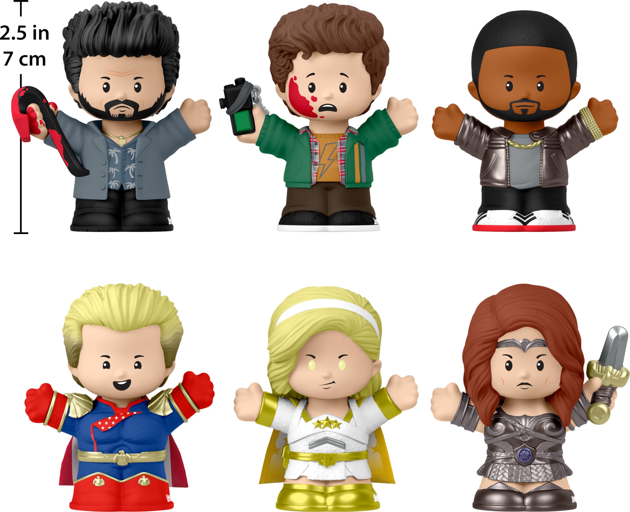 The Boys Little People Collector's Special Edition Set - 6 Character Figures in Display Box for Adults & Fans | Perfect for Home Decor, Office Display, and Gift Giving