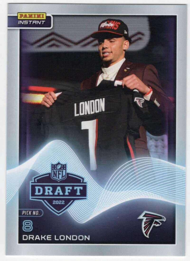 2022 Drake London #8 Rookie Card NM+-MT+ /796 - Atlanta Falcons NFL Collectible for Sports Memorabilia & Trading Card Enthusiasts