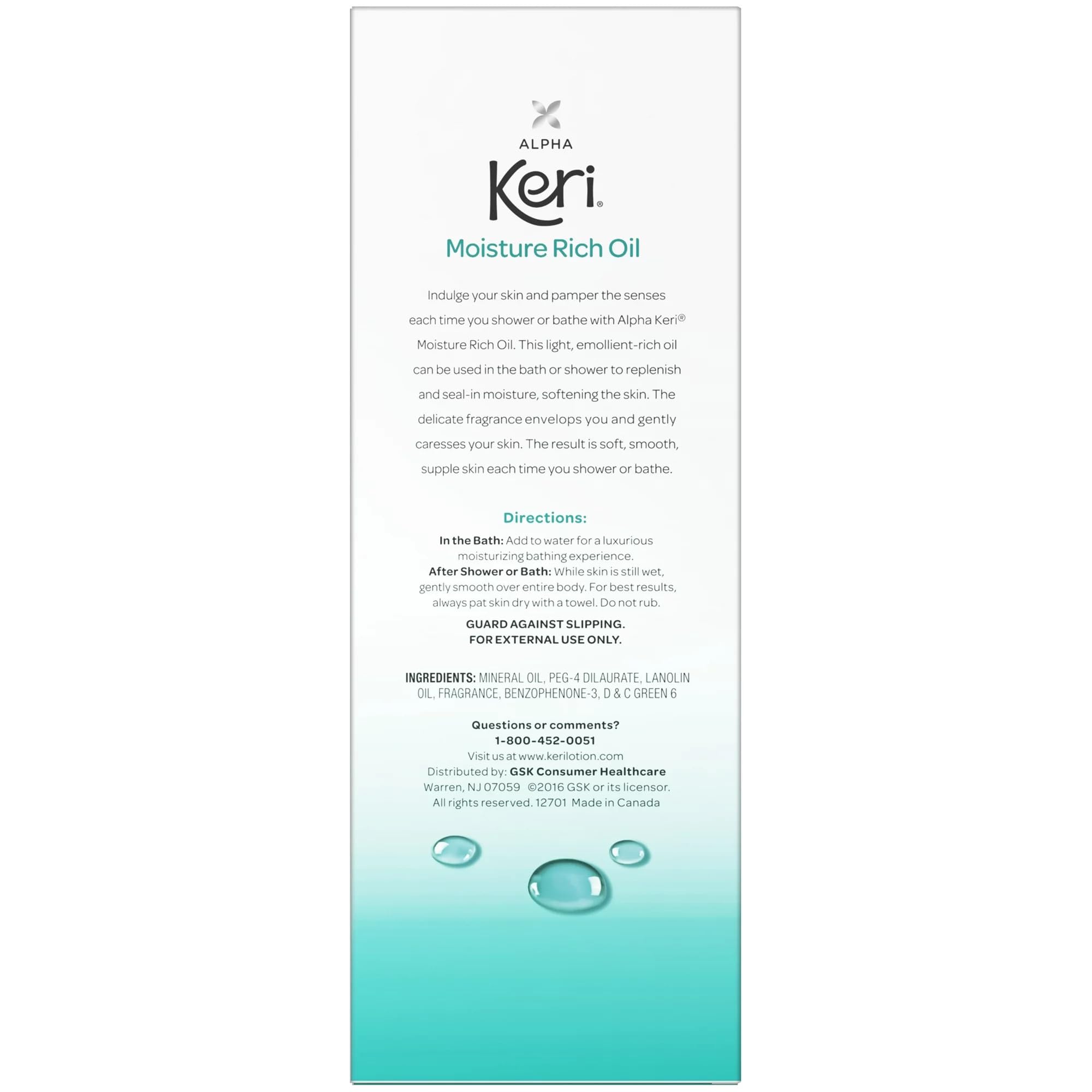 Alpha Keri Shower & Bath Moisture Rich Oil - 16 oz (Pack of 11) | Hydrating Body Oil for Dry Skin | Perfect for Post-Shower Moisturizing & Relaxing Bath Time