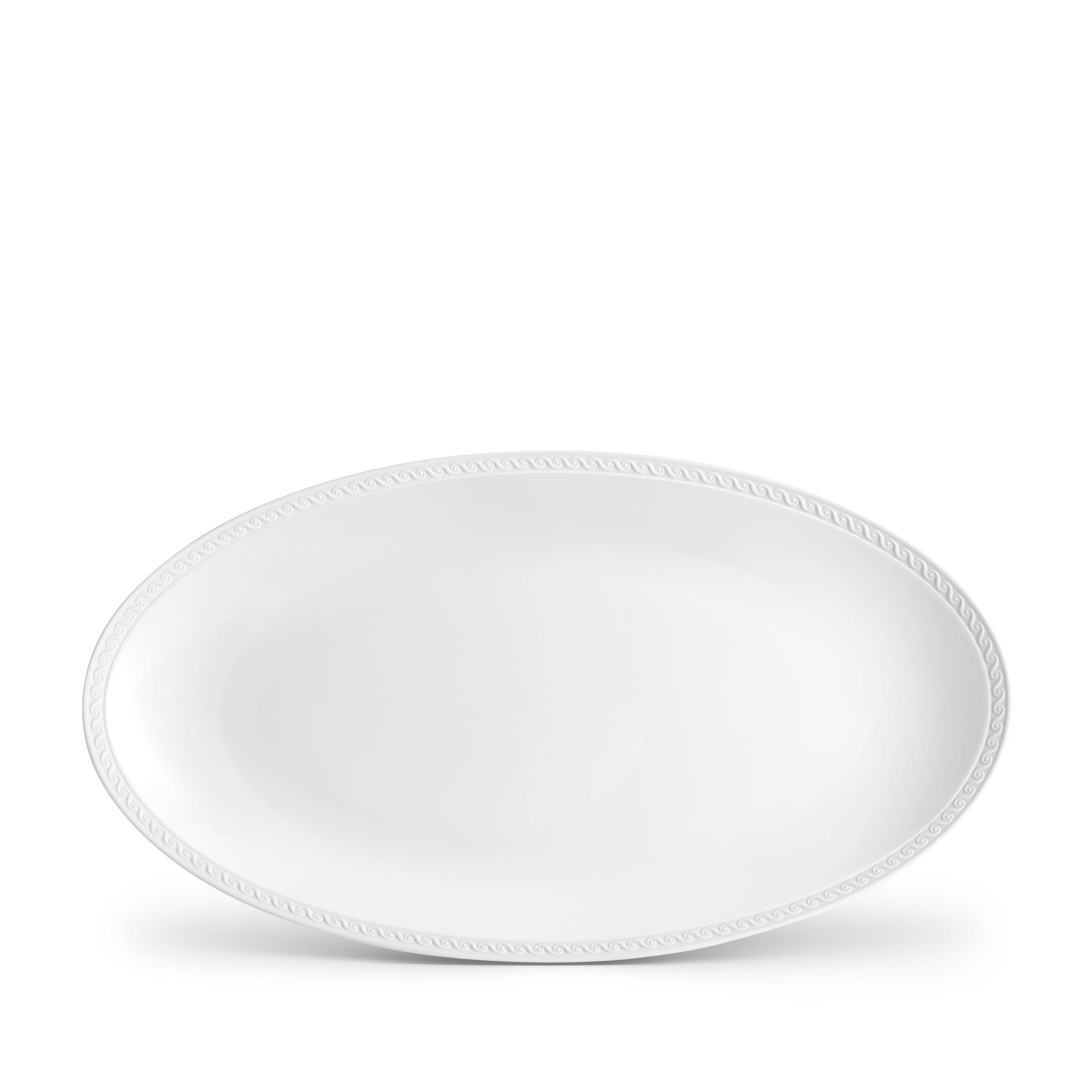 Neptune Oval Platter - Large White Ceramic Serving Dish for Entertaining, Parties & Holiday Dining | Elegant Appetizer & Cheese Tray