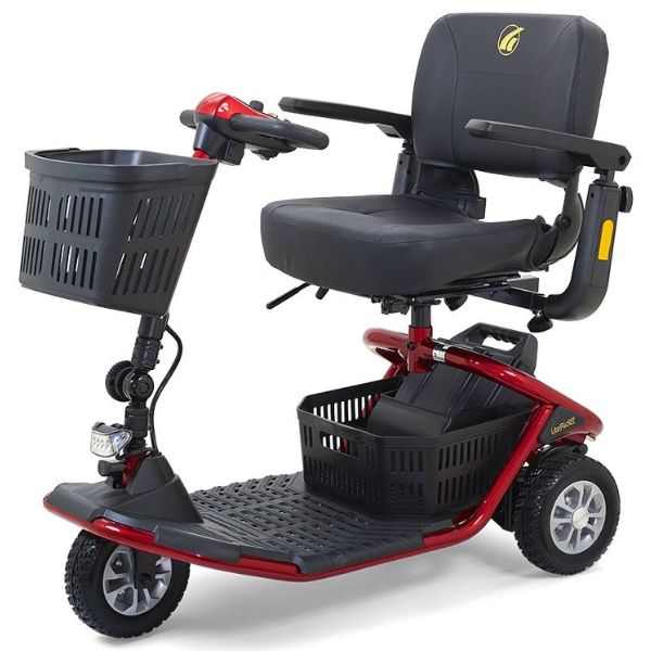 Golden Technologies LiteRider 3 Wheel Mobility Scooter GL111 - Lightweight Folding Electric Scooter for Adults & Seniors - Ideal for Indoor/Outdoor Use, Shopping, Travel & Daily Mobility