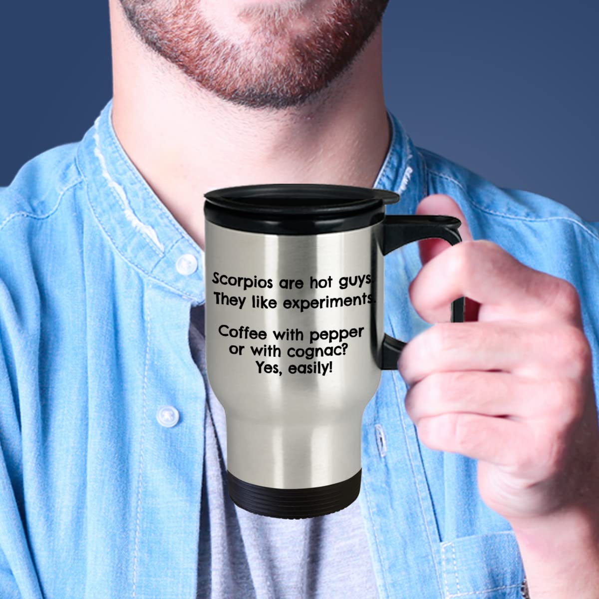 Scorpio Zodiac Travel Mug - 14 Oz Stainless Steel Insulated Tumbler for Hot & Cold Drinks - Perfect for Coffee, Tea & Beverages On-The-Go, Office & Outdoor Adventures