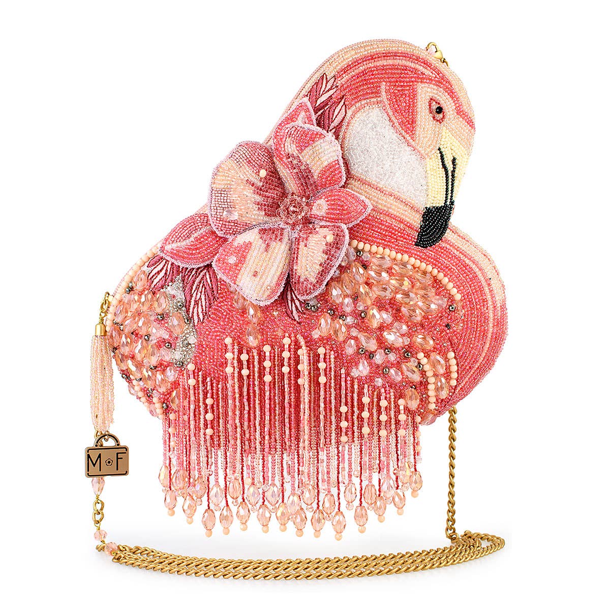 Stylish Pink Flamingo Beaded Crossbody Purse for Women - Fashionable Summer Handbag with Adjustable Strap - Perfect for Beach, Vacation & Outdoor Events