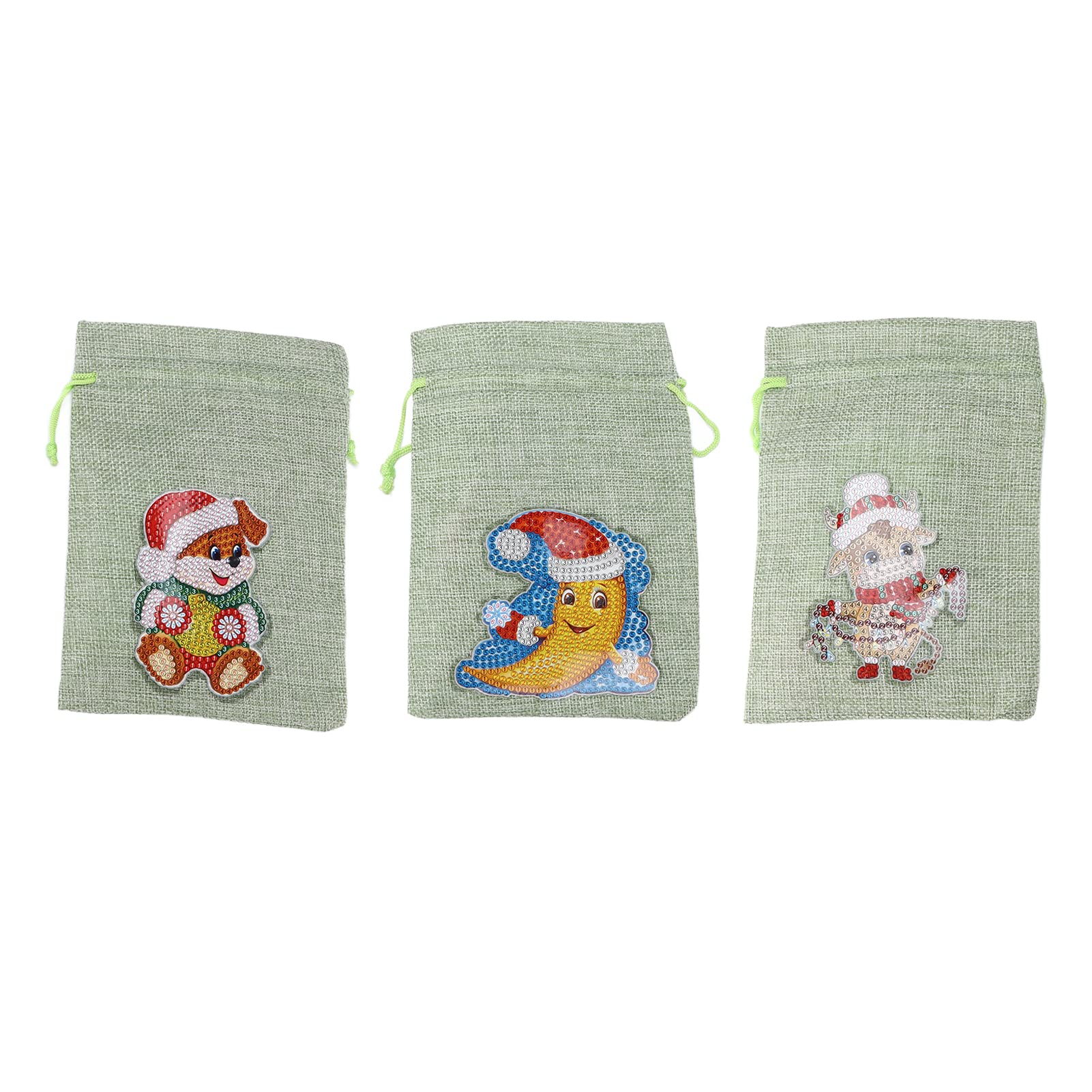 Zerodis Christmas Linen Gift Bags 17x12cm - Eco-Friendly Burlap Pouches for Holiday Wrapping, Xmas Party Decor & Stocking Stuffers | Perfect for Gift Giving, Tree Ornaments & Festive Home Decor