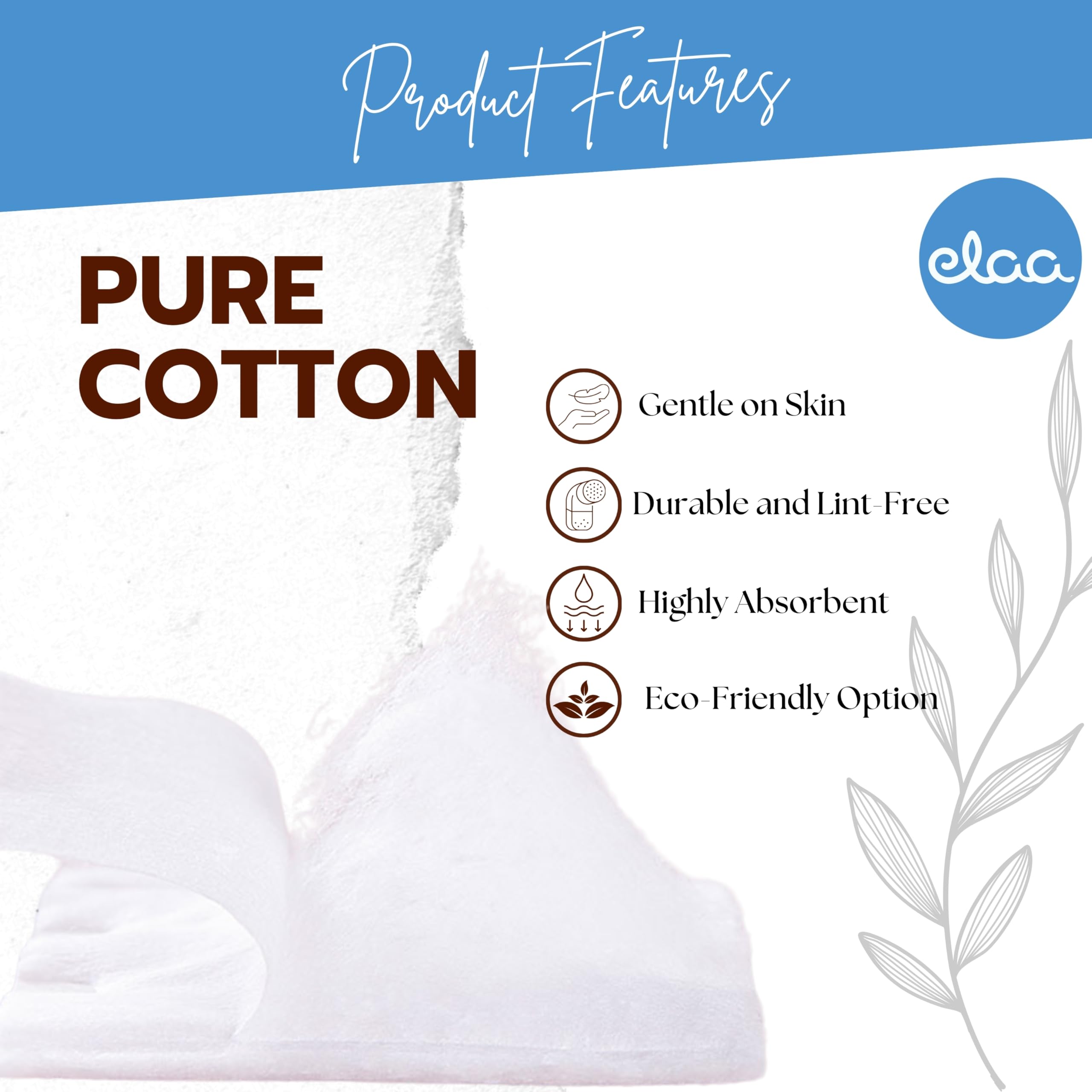 Premium Cotton Pads for Makeup Removal, Baby Care & Medical Use | Soft Rectangle Wipes 6x5cm, White - 100 Pack | Gentle Skincare, Newborn Hygiene & First Aid Essentials