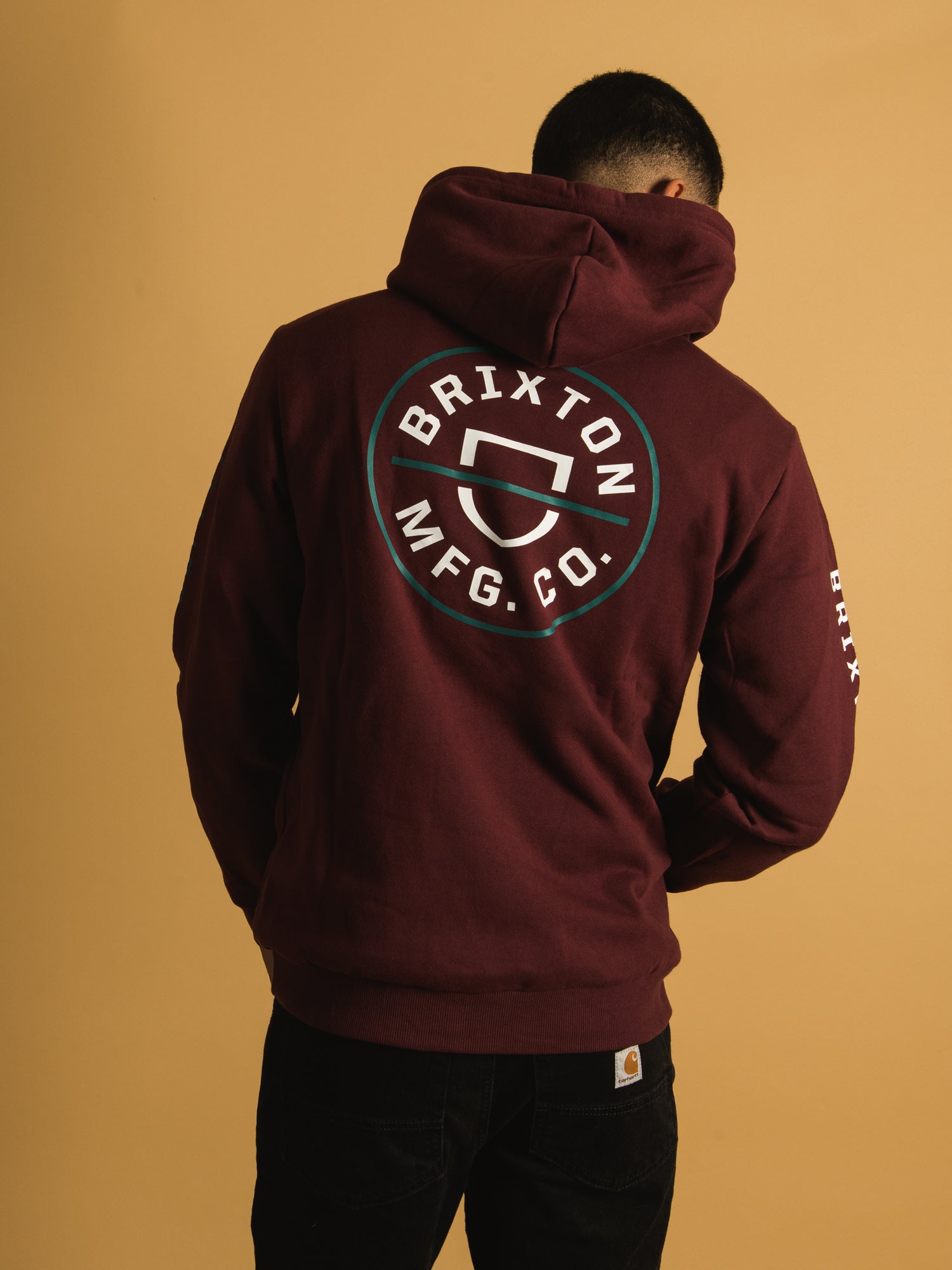 Brixton Crest Pullover Hoodie - Men's Casual Zip-Up Sweatshirt for Outdoor & Streetwear Fashion | Clearance Sale