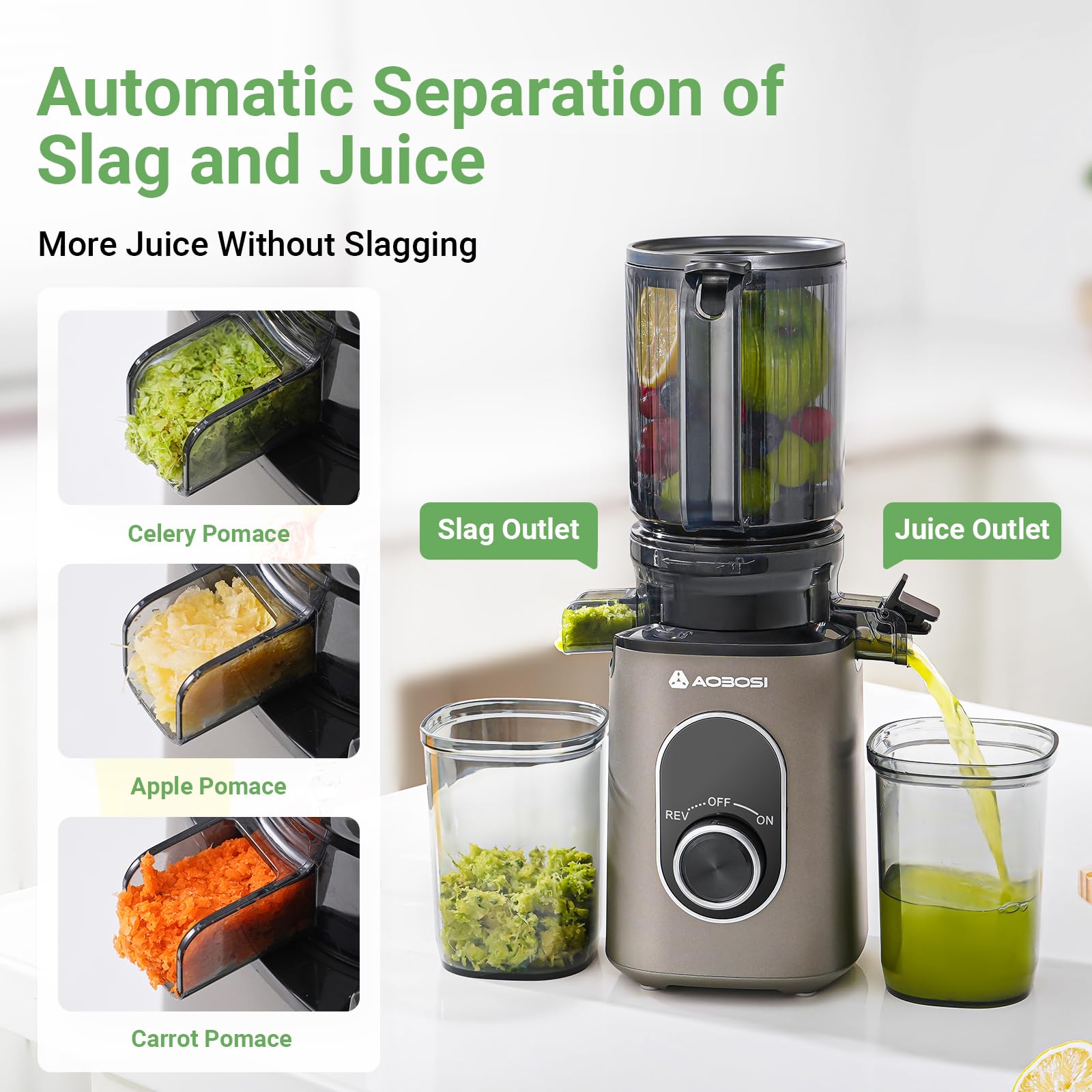 AAOBOSI Cold Press Juicer - 4.35