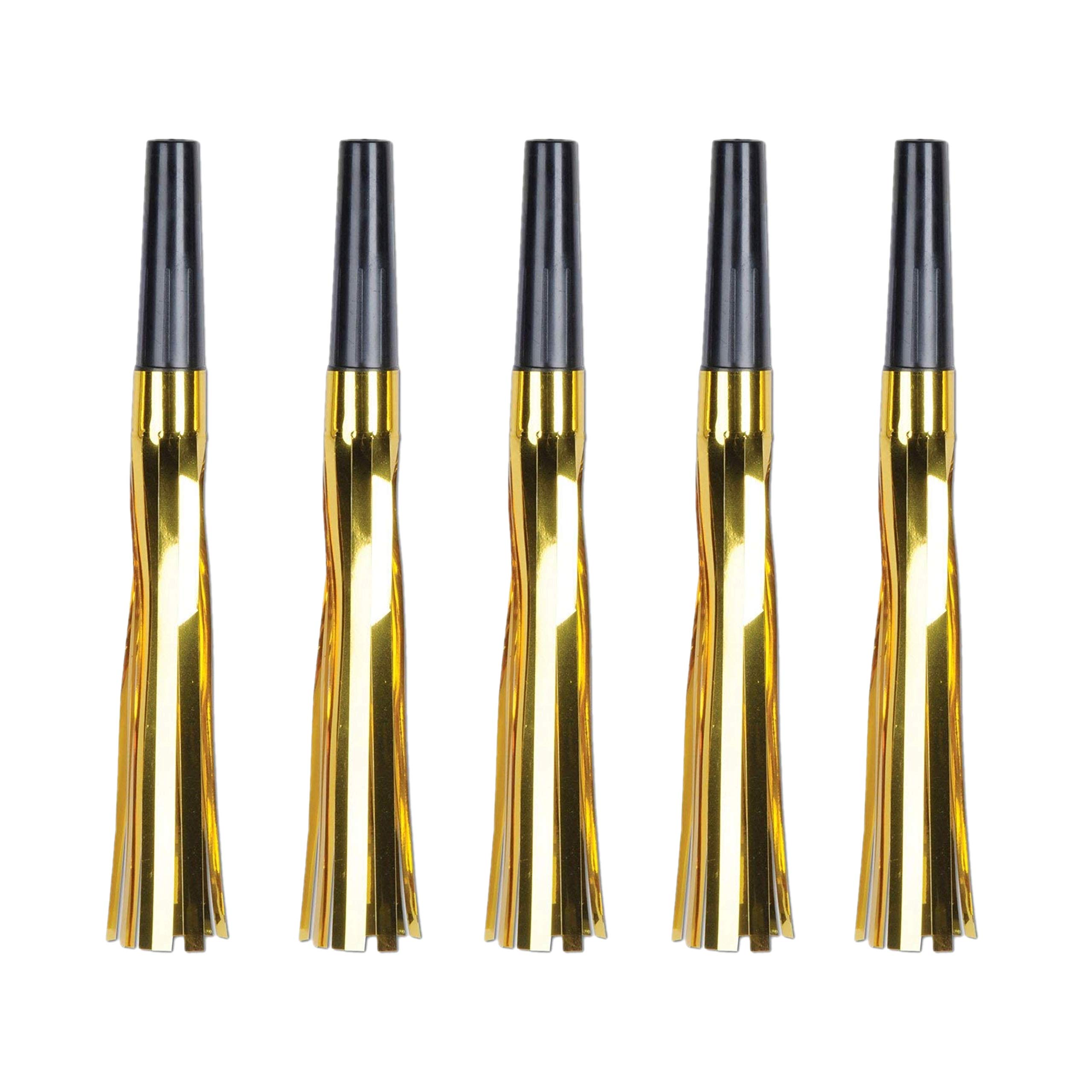 50 Pack Black and Gold Noise Makers for New Year's Eve Party - Loud Party Favors, NYE Celebration Supplies, Countdown Accessories for Festive Events & Birthday Parties