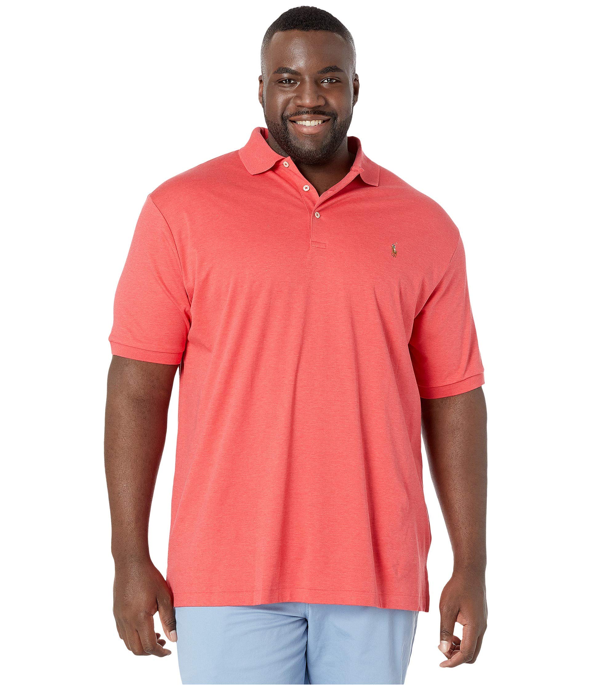 Ralph Lauren Men's Big & Tall Soft Touch Polo Shirt - Heather Rosette, 2XT - Comfortable Casual Wear for Work, Golf & Outdoor Activities