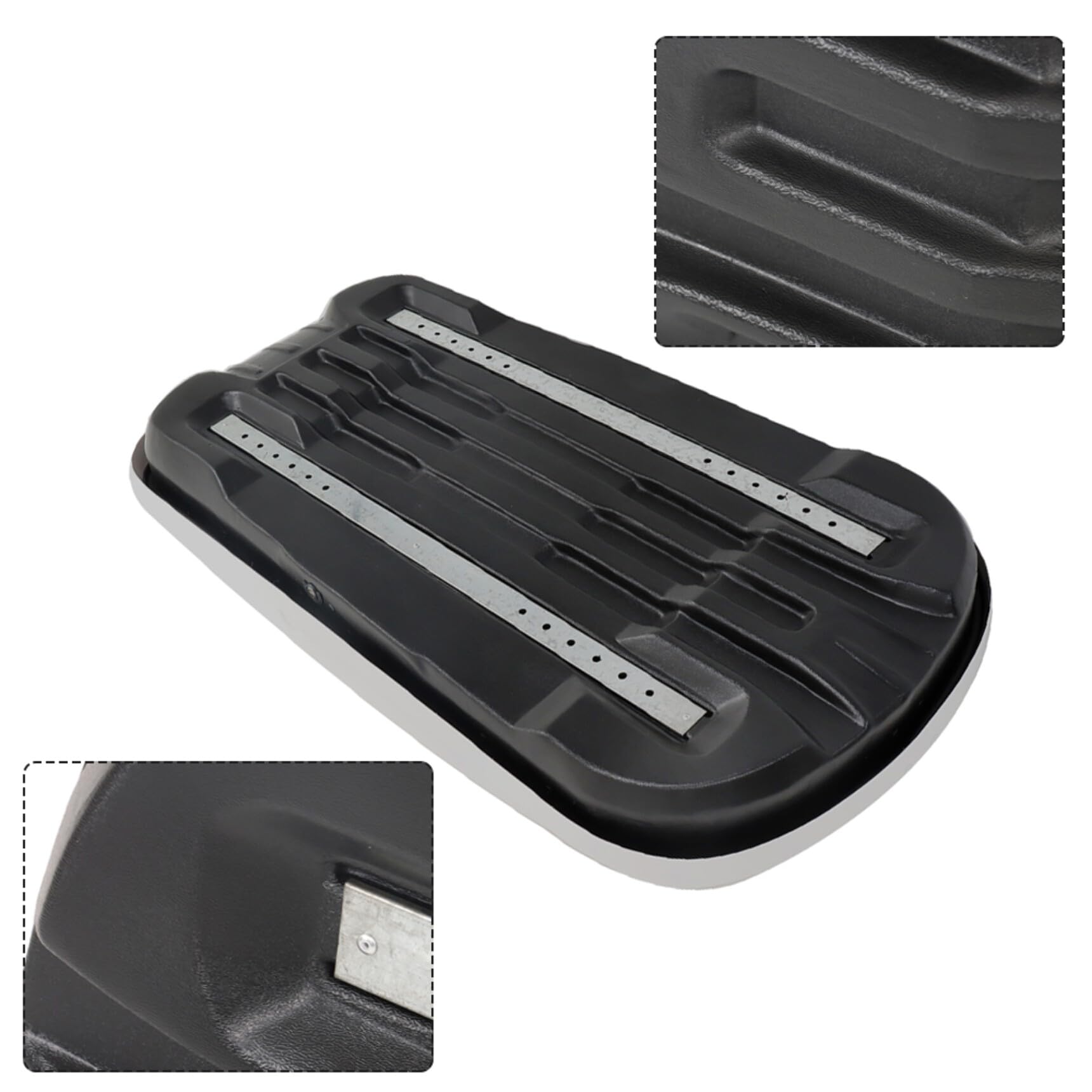 14 Cubic Feet White ABS Car Top Cargo Carrier with 2 Lockable Side Openings - Durable Roof Mount Travel Luggage Storage for SUVs, Camping & Road Trips