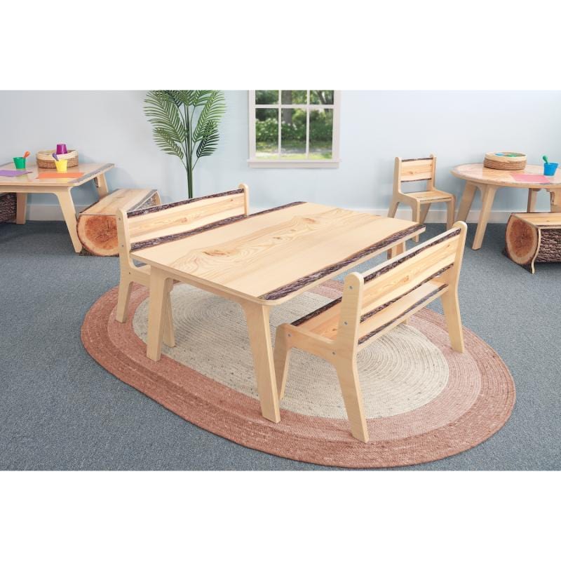 Live Edge Rectangle Wood Table - 18