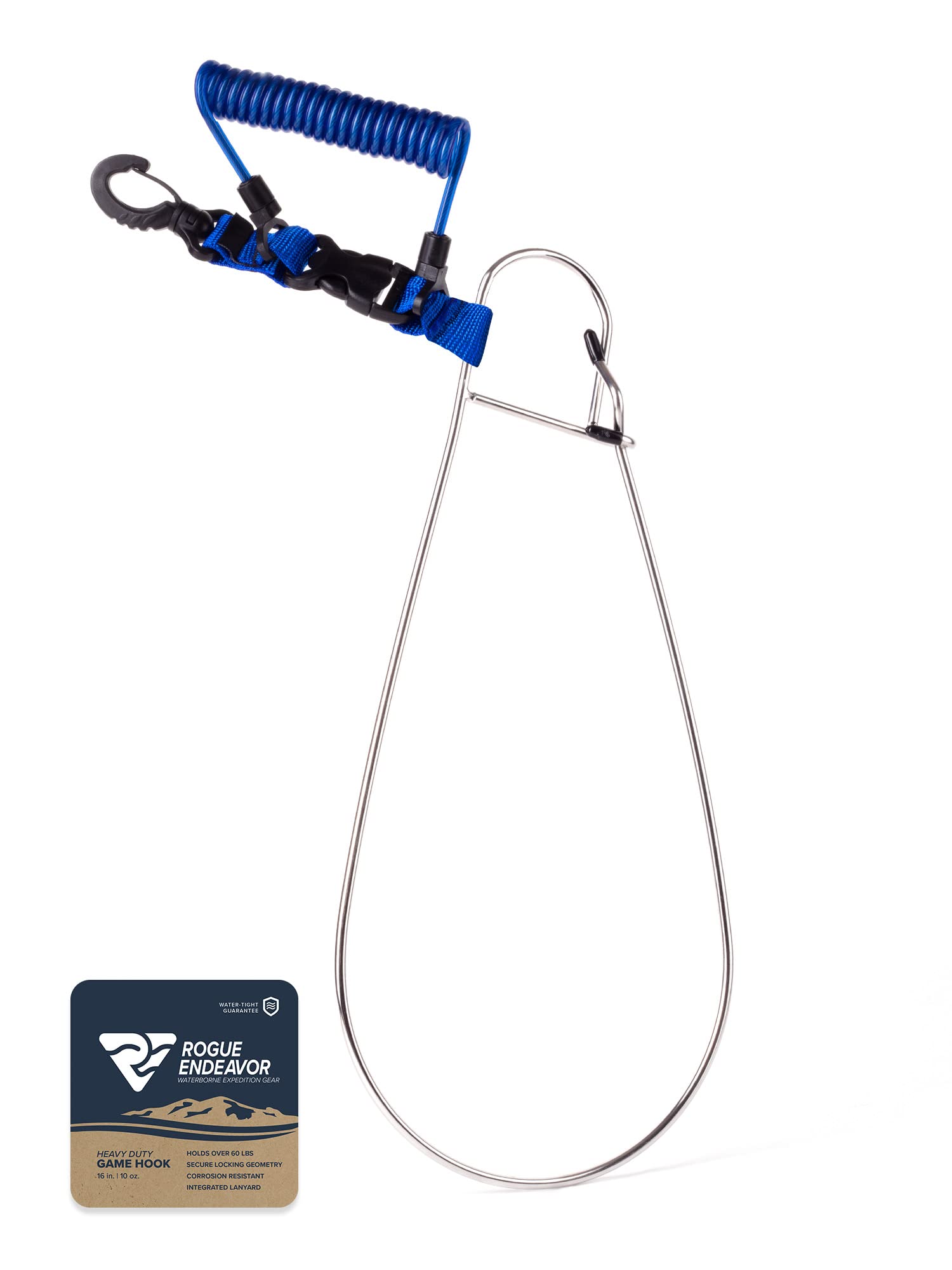 Rogue Endeavor® Large Stainless Steel Fish Stringer Clip with Quick Release 36