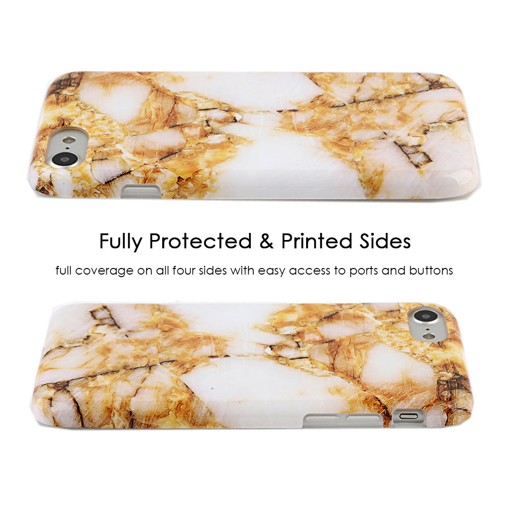 Elegant Amber Gold Marble iPhone Case - Durable Protective Cover for iPhone [Model] - Perfect for Daily Use, Travel & Gifting