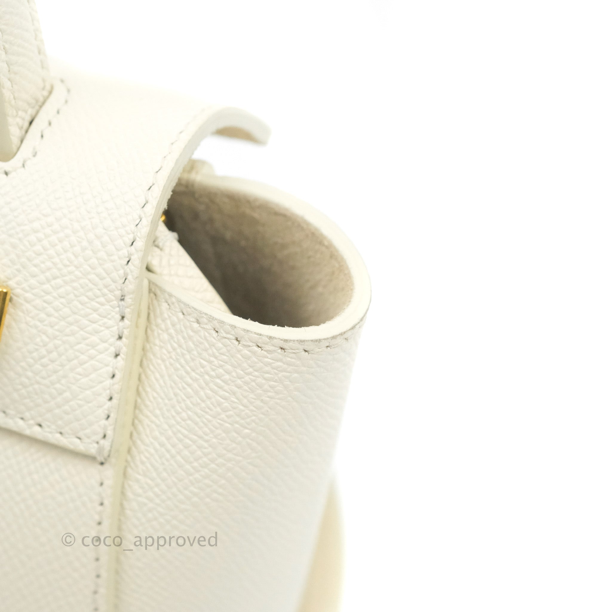 Celine Pico Belt Bag in White Grained Calfskin with Gold Hardware - Perfect for Everyday Use, Travel & Fashion Accessories