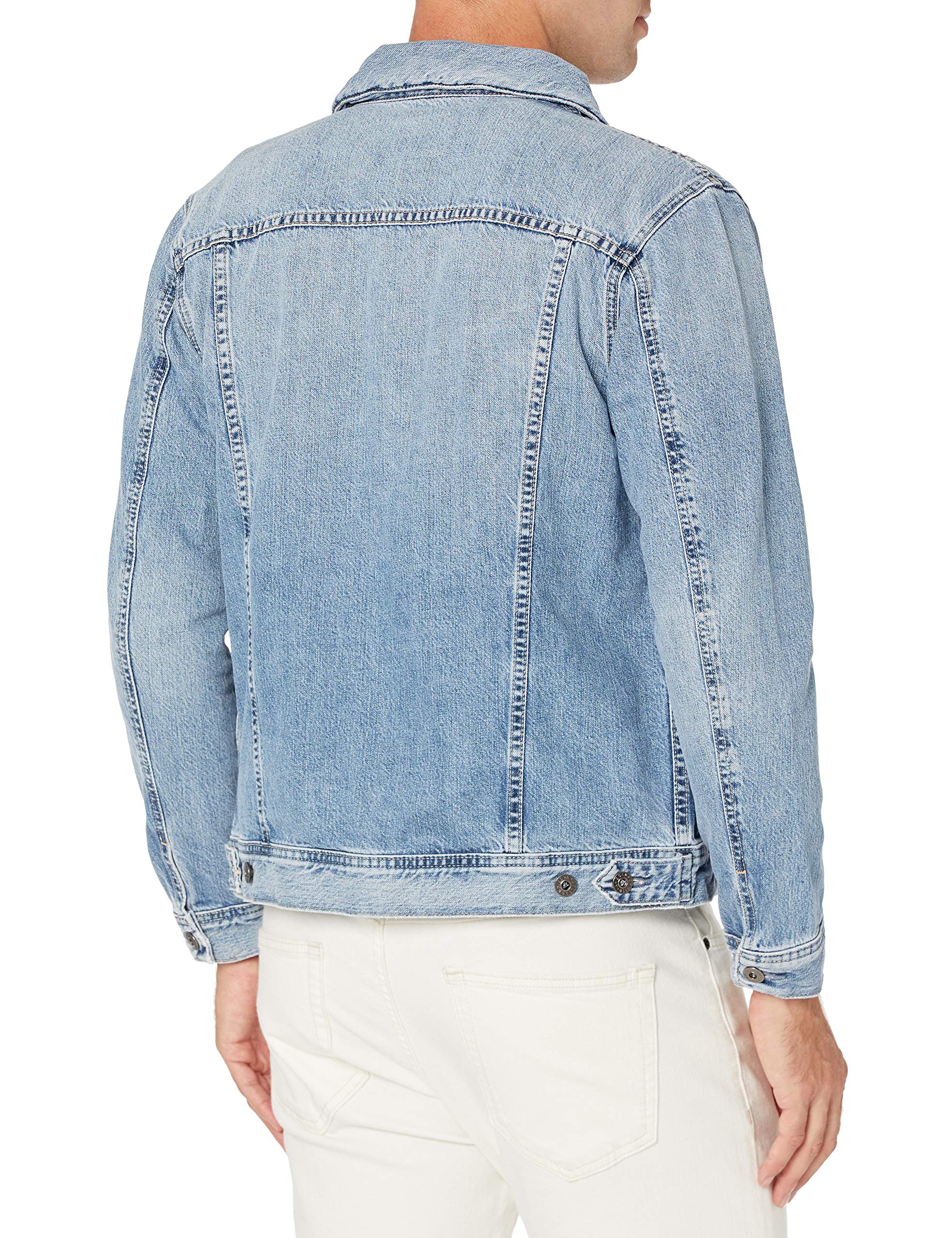 Men's Slim Fit Stretch Denim Jacket with Darts - Vintage Washed Denim for Casual Wear & Layering | Perfect for Everyday Outfits & Date Nights