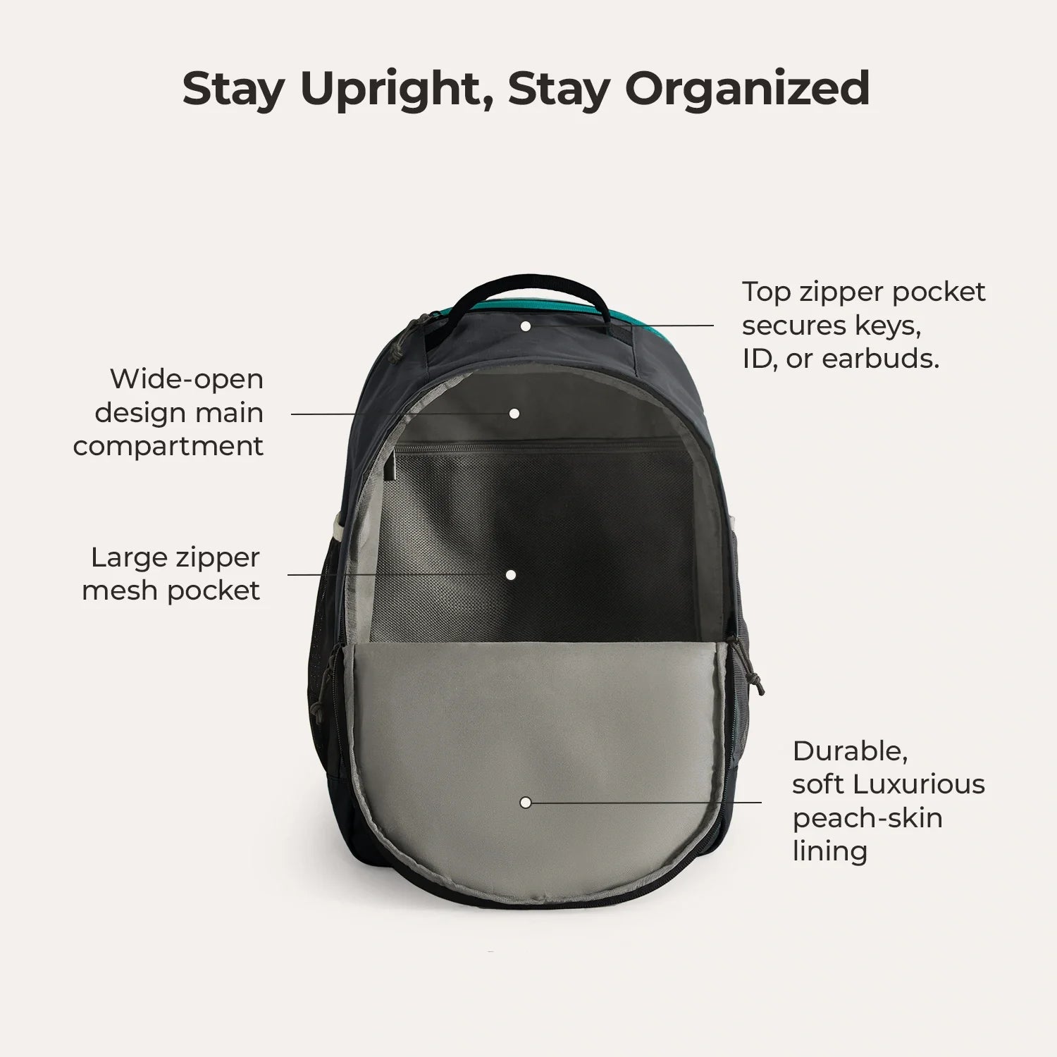 15.6 Inch Laptop Backpack for Men & Women - Waterproof Travel Backpack with USB Charging Port - Perfect for Work, School, and Business Trips