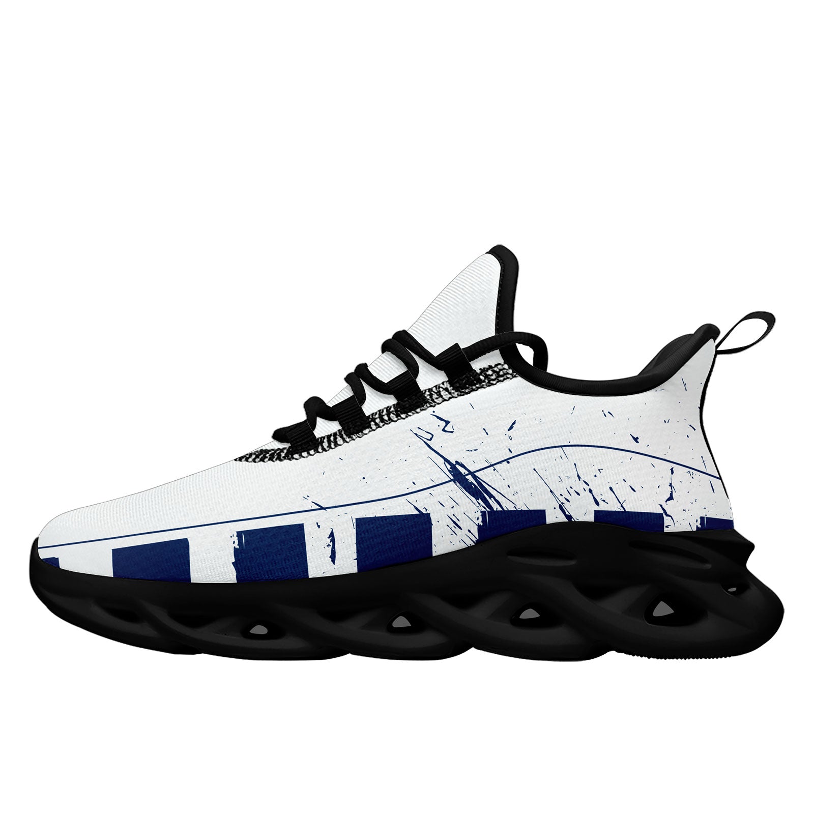 Custom Blue & White Indianapolis Maxsoul Personalized Sneakers - Men's Size 14 (FN003 D020260) - Perfect for Running, Gym Workouts & Casual Streetwear