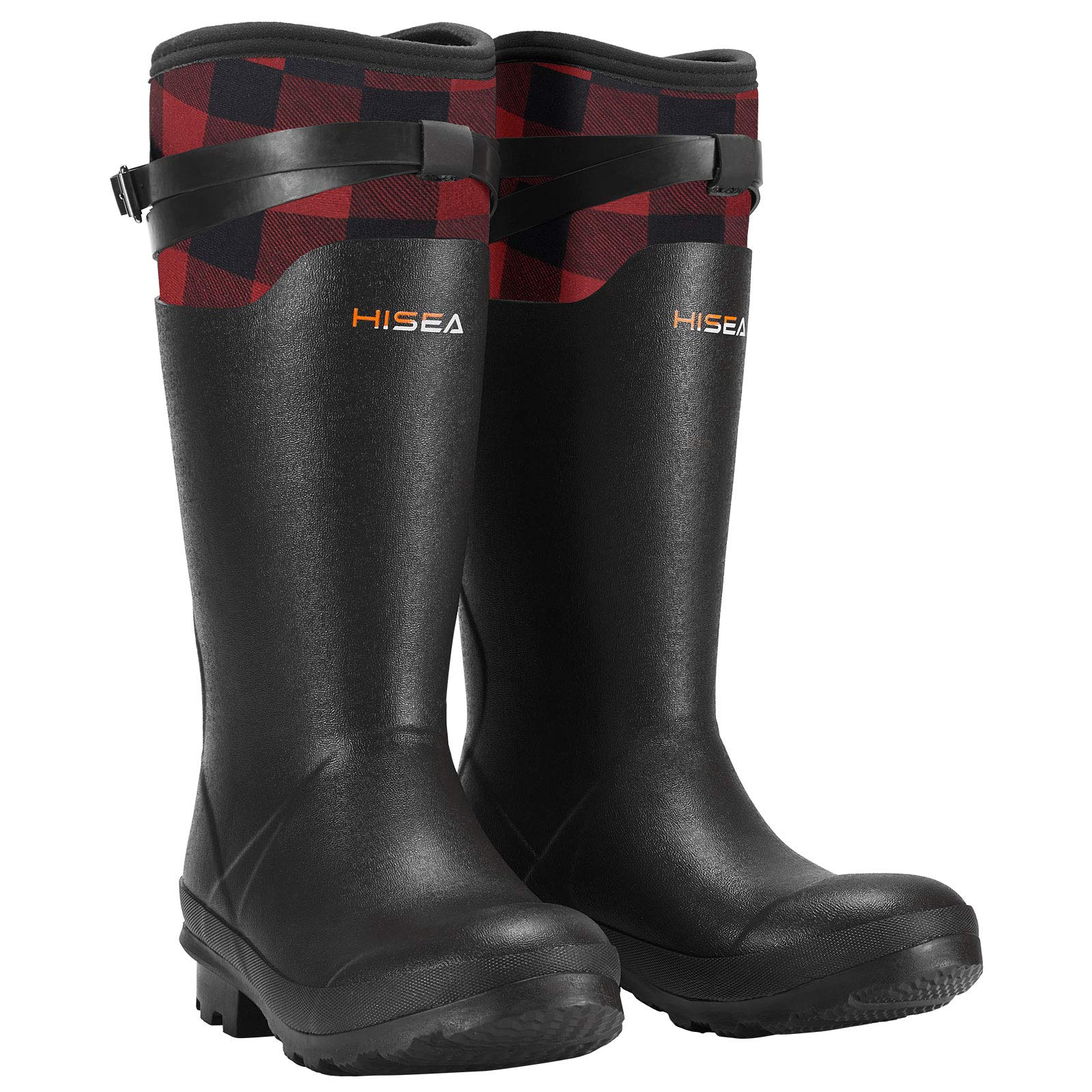 HISEA Women's Waterproof Neoprene Rain Boots - Insulated Rubber Mud Boots for Gardening, Fishing, Hiking & Outdoor Work | All-Weather Comfort for Wet & Cold Conditions