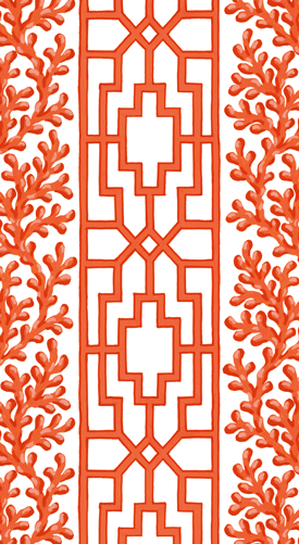 Premium Coral & Trellis Pattern Guest Towels - Soft 100% Cotton Bathroom Hand Towels for Guest Bathrooms, Powder Rooms & Luxury Hotels - 12