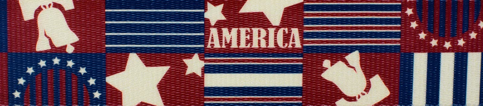 Country Brook Design - Patriotic Spirit of '76 Polyester Webbing for DIY Crafts, Dog Collars & Home Decor | Red White & Blue Striped Fabric for 4th of July, Memorial Day & Veterans Day Celebrations