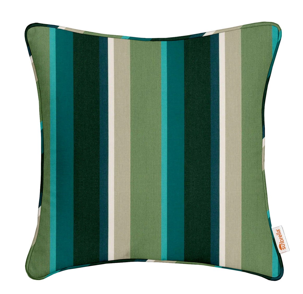 Sunbrella Beaming Designer Square Throw Pillow - Waterproof & UV Resistant Outdoor Decorative Cushion for Patio, Poolside & Garden Furniture