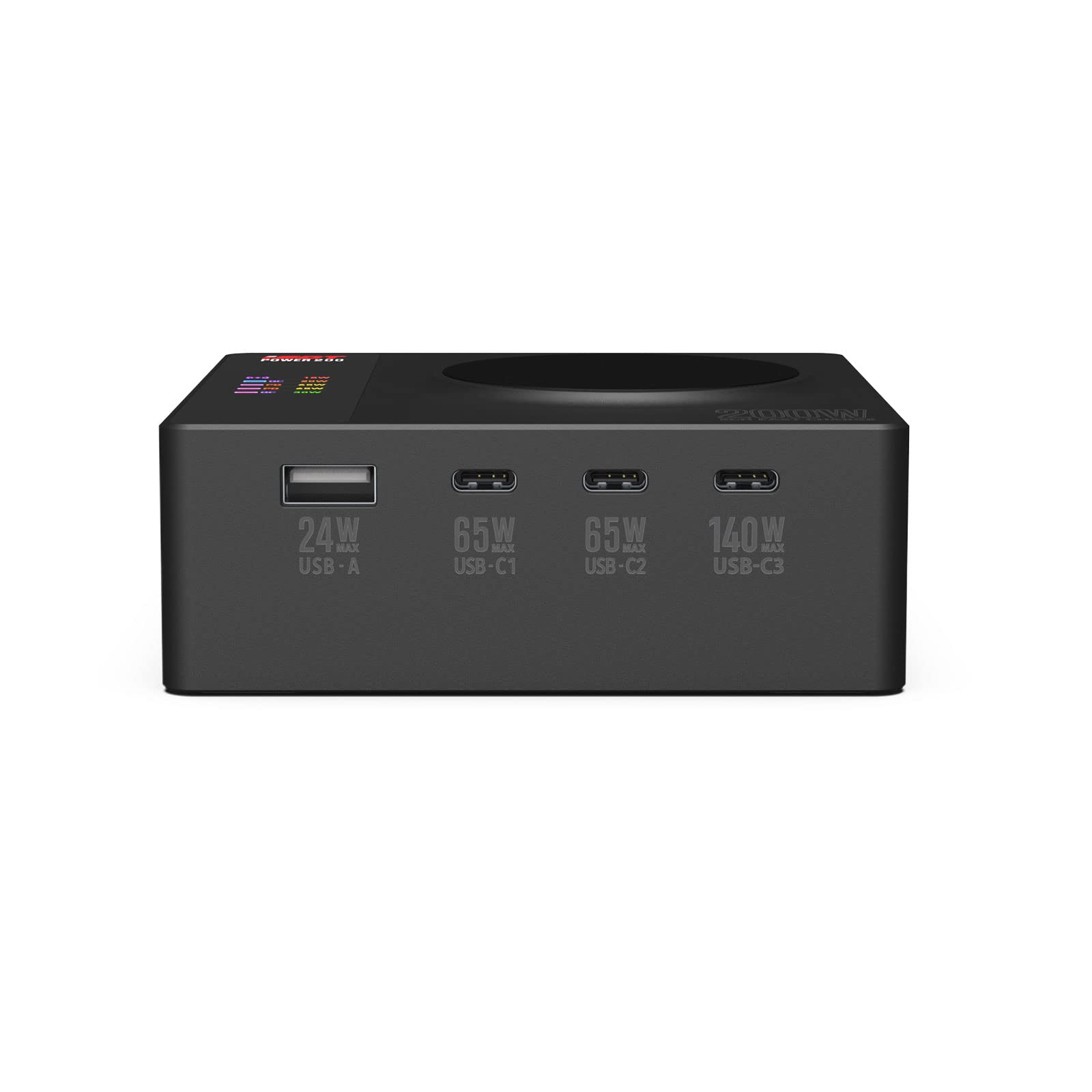 ISDT Power 200W USB-C Desktop Charger with 4 Ports & Wireless Charging | Fast Charging for iPhone, iPad, Apple Watch, Samsung Galaxy | Perfect for Office, Travel, and Home Use