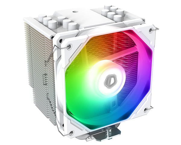 ID Cooling SE 226 XT ARGB Snow White CPU Air Cooler - Dual Tower Heatsink, 6 Heat Pipes, 120mm PWM Fan, LGA 1700/1200/115X Compatible - Perfect for Gaming PC Builds & High-Performance Computers