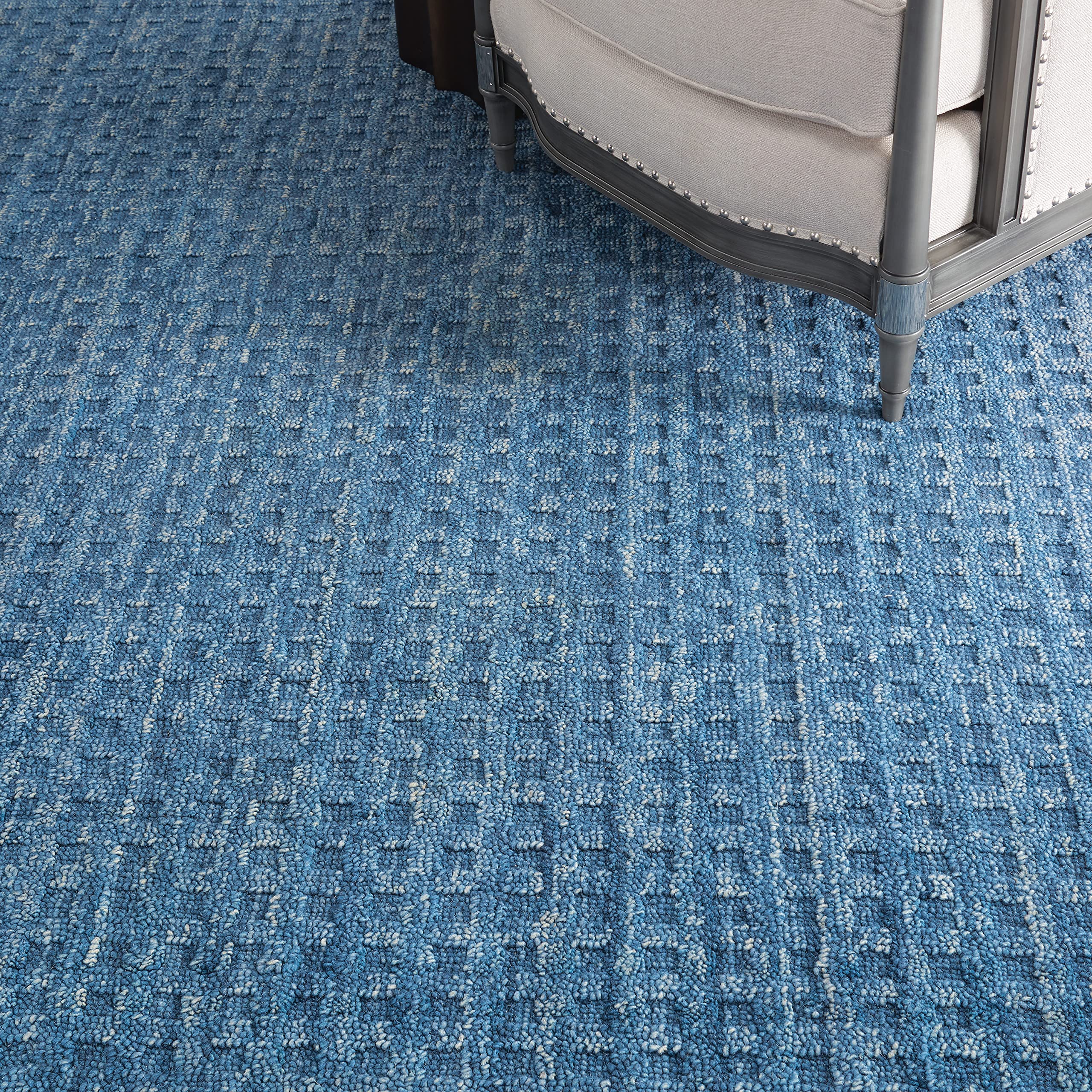Nourison Perris Solid Navy 8' x 10'6