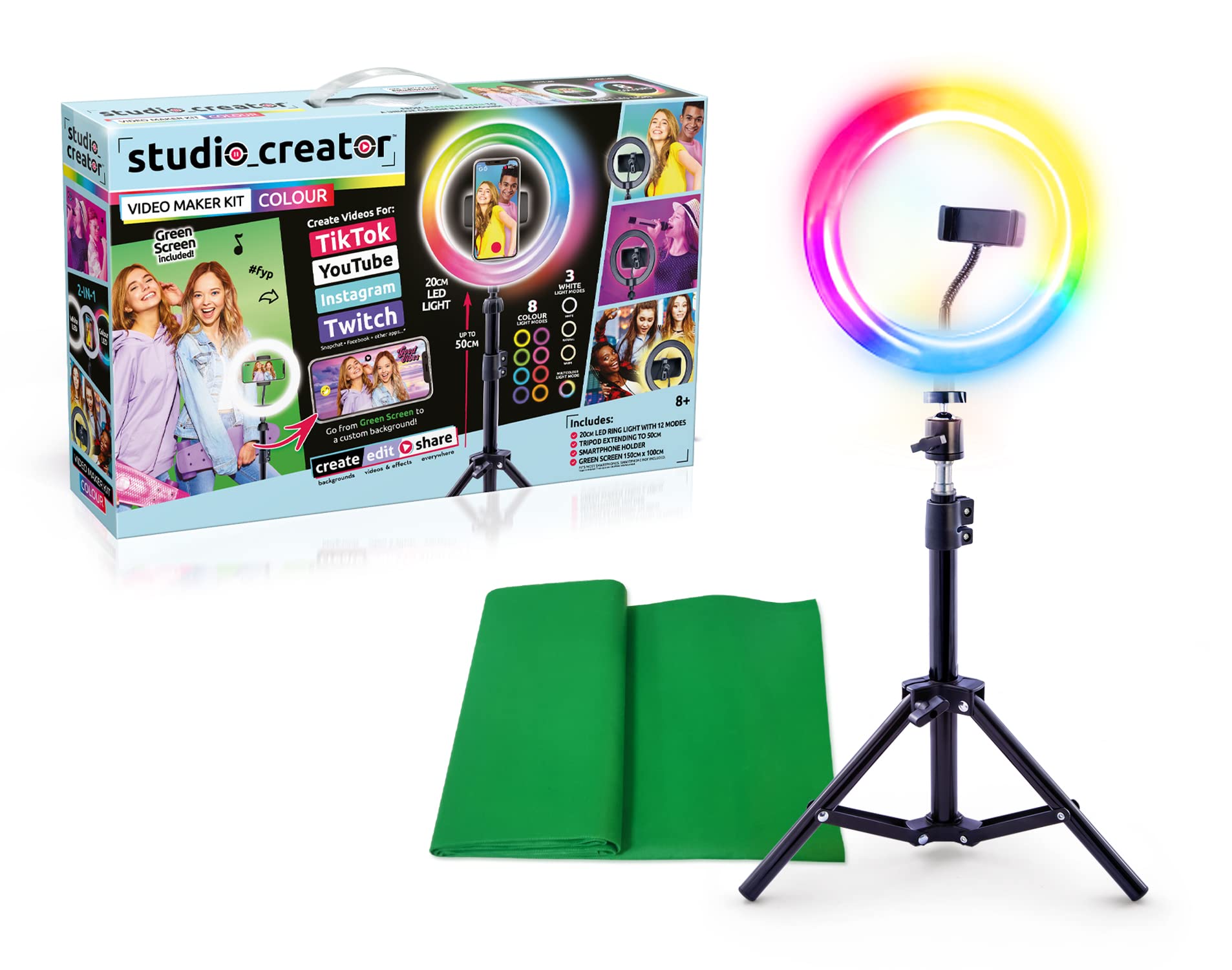 Studio Creator INF 017 Professional Video Maker Kit with Multiple Color Options (Black) - Perfect for YouTube, TikTok & Live Streaming Content Creation