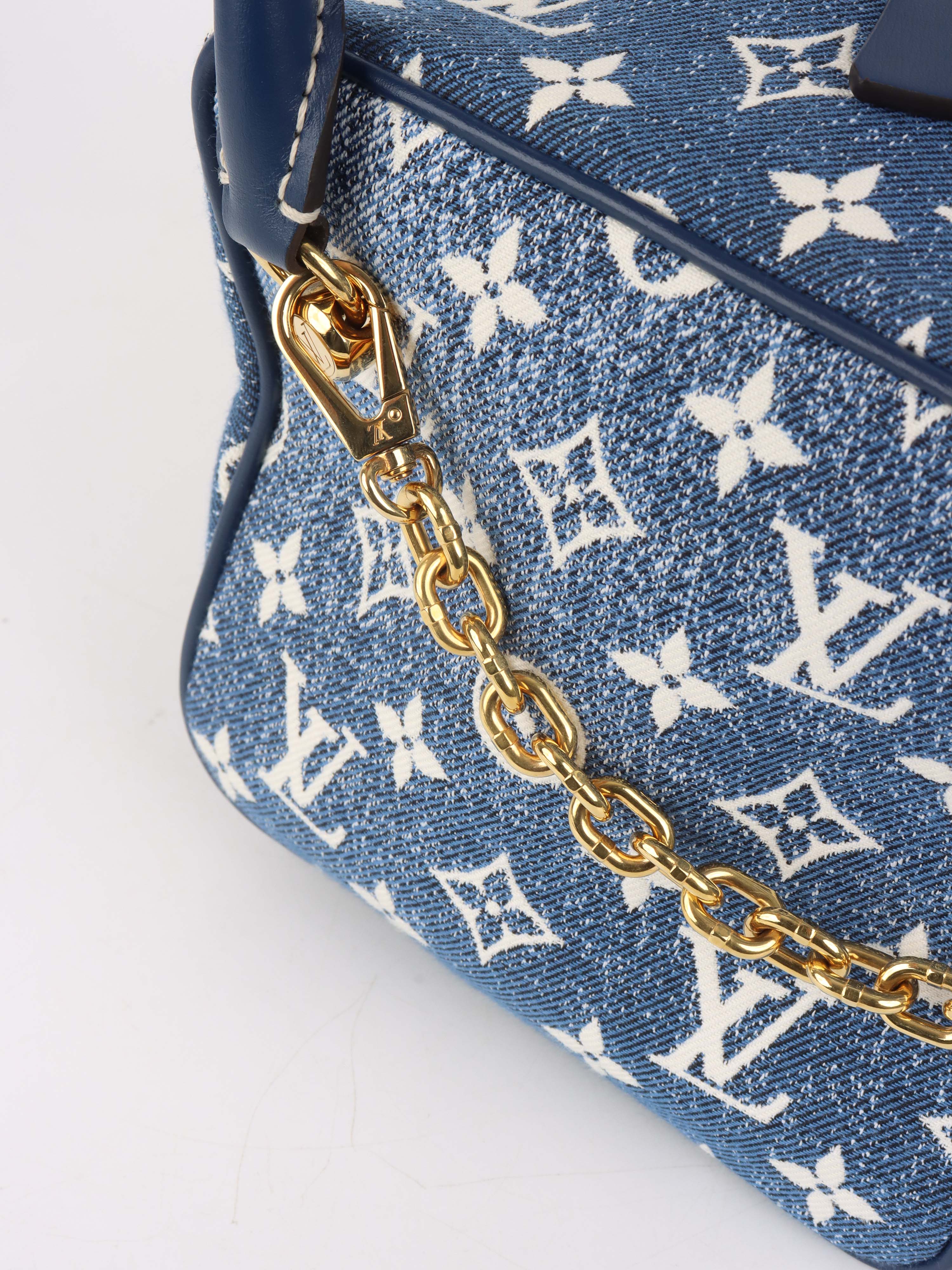 Authentic Louis Vuitton Denim Dice Bag - Luxury Designer Crossbody Purse for Women | Perfect for Casual Outings, Travel & Everyday Use