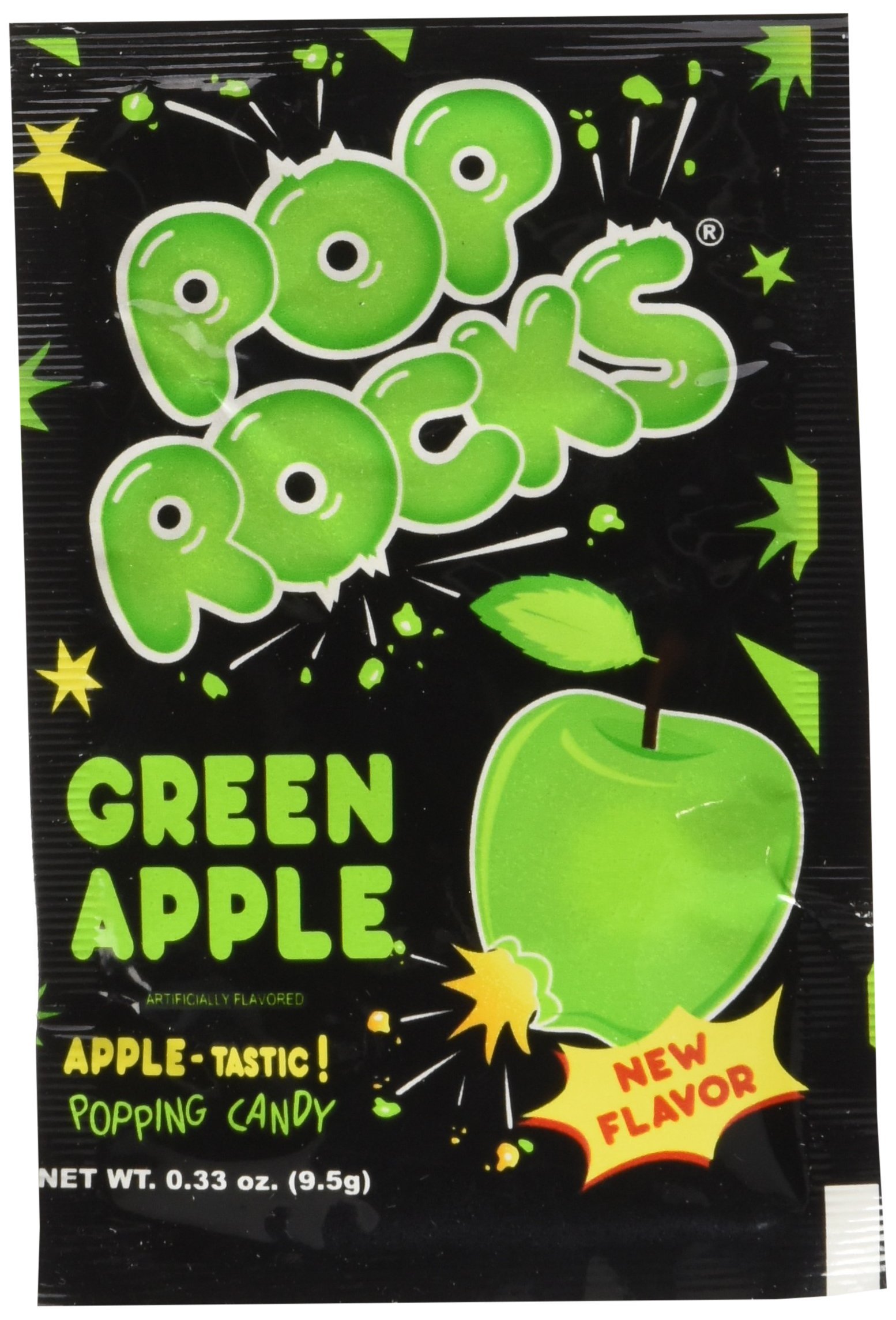 POP ROCKS Popping Candy - Apple Flavor, 0.33 Oz (24 Pack) | Fun Party Favors, Halloween Treats & Unique Gift Idea for Kids and Adults