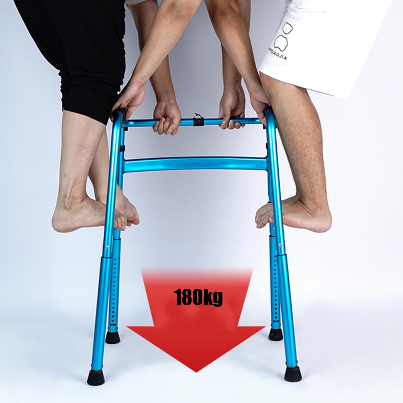 Foldable Aluminum Adult Walker with Stair Climbing Ability - Lightweight Mobility Aid for Seniors & Disabled - Ideal for Indoor/Outdoor Stairs & Daily Walking Assistance