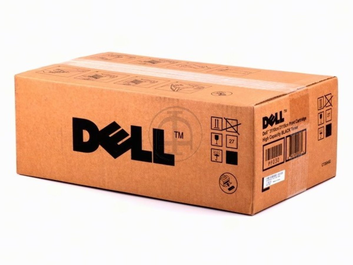 Original Dell PF030 Black Toner Cartridge (8K Yield) - Compatible with 3108092 & 3108395 - Retail Packaging - Ideal for Office Printers & High-Volume Printing