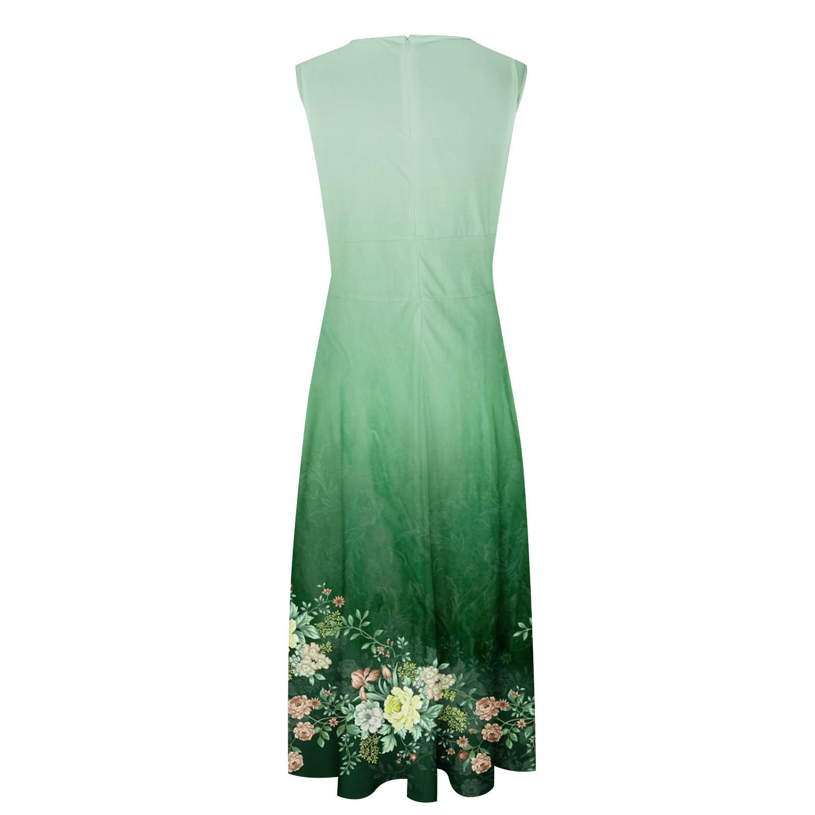 Trendy Floral Sundress for Women - Summer Plus Size V-Neck Dress for Beach & Vacation