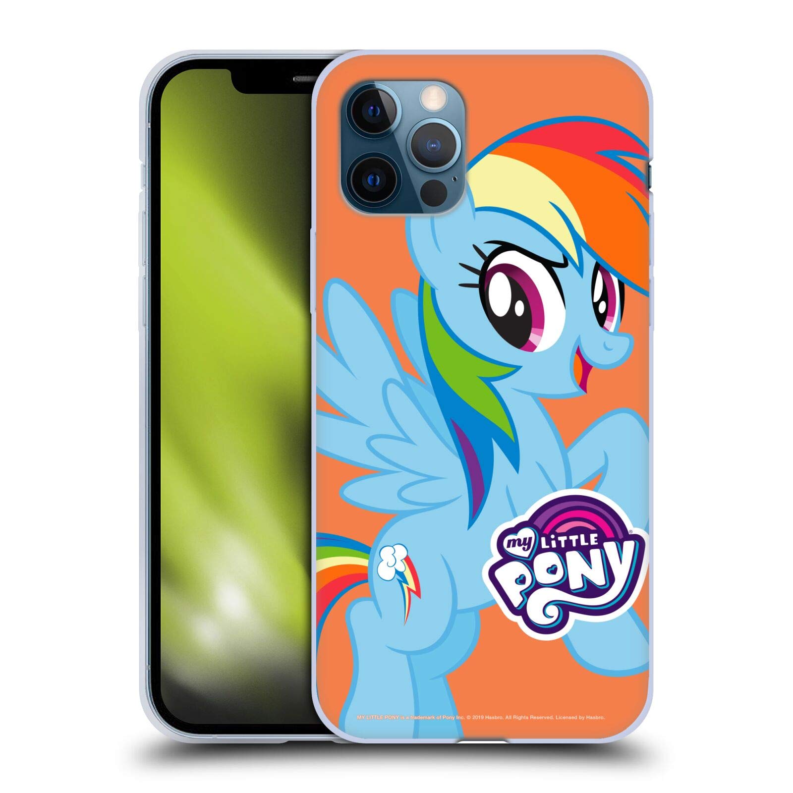 Officially Licensed My Little Pony Rainbow Dash Soft Gel Case for Apple iPhone 12 & 12 Pro - Cute Protective Phone Cover for Kids & Fans - Perfect for School, Travel & Everyday Use