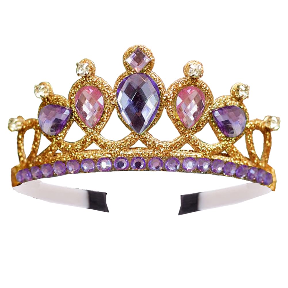 **Rapunzel Princess Dress Up Set - Crown, Necklace, Gloves, Bracelet, Ring & Earrings for Girls | Disney Cosplay Costume Accessories | Perfect for Birthday Parties, Halloween & Dress-Up Play**