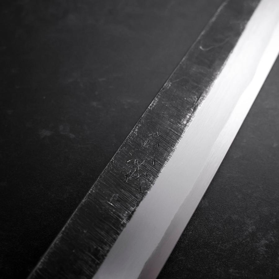 Premium Yanagiba Sushi Knife - Blue Steel #2 Kurouchi Finish with Buffalo Wenge Handle (270mm) - Perfect for Sushi Chefs & Japanese Cuisine Preparation