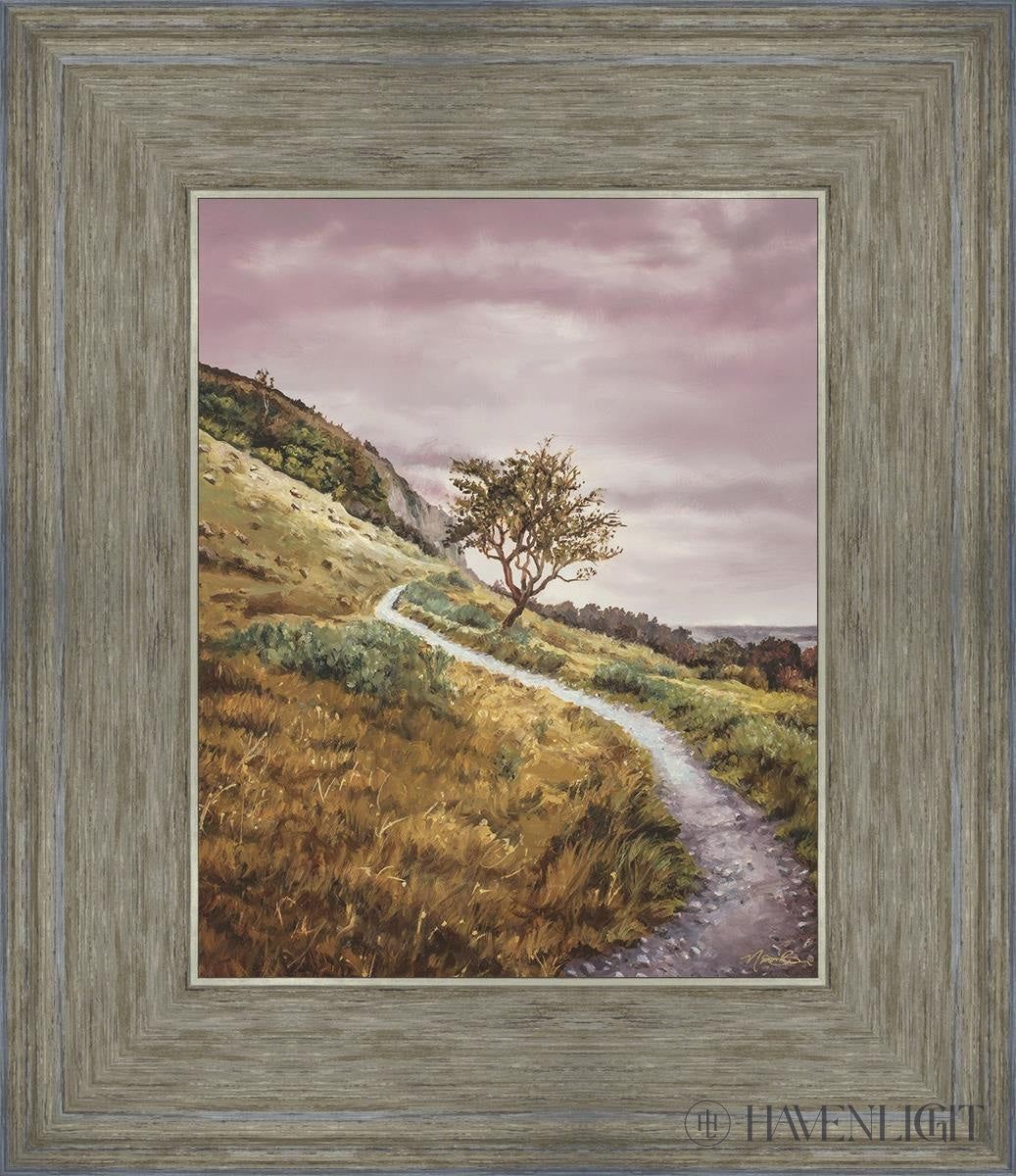 Broken Path Mountain Top Wall Art - Handmade Boho Decor for Living Room, Bedroom & Office - Inspirational Nature Landscape Painting for Home Decor