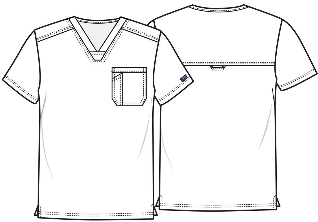 Cherokee Men's Scrubs Top - Workwear Revolution Tuckable V-Neck WW690 - Comfortable Medical Uniform for Doctors & Nurses